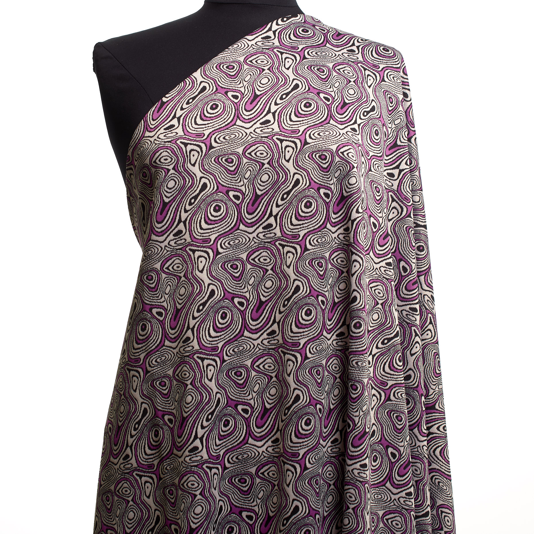 Jersey, Jacquard, Bone White&Hyacinth Violet (P000002150) - Mannequin