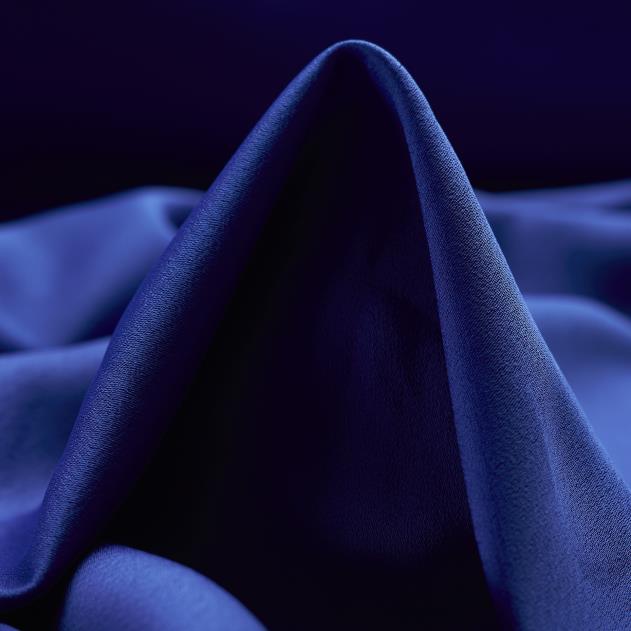 SATIN, CRÊPE, LAPIS BLUE (F000029263)