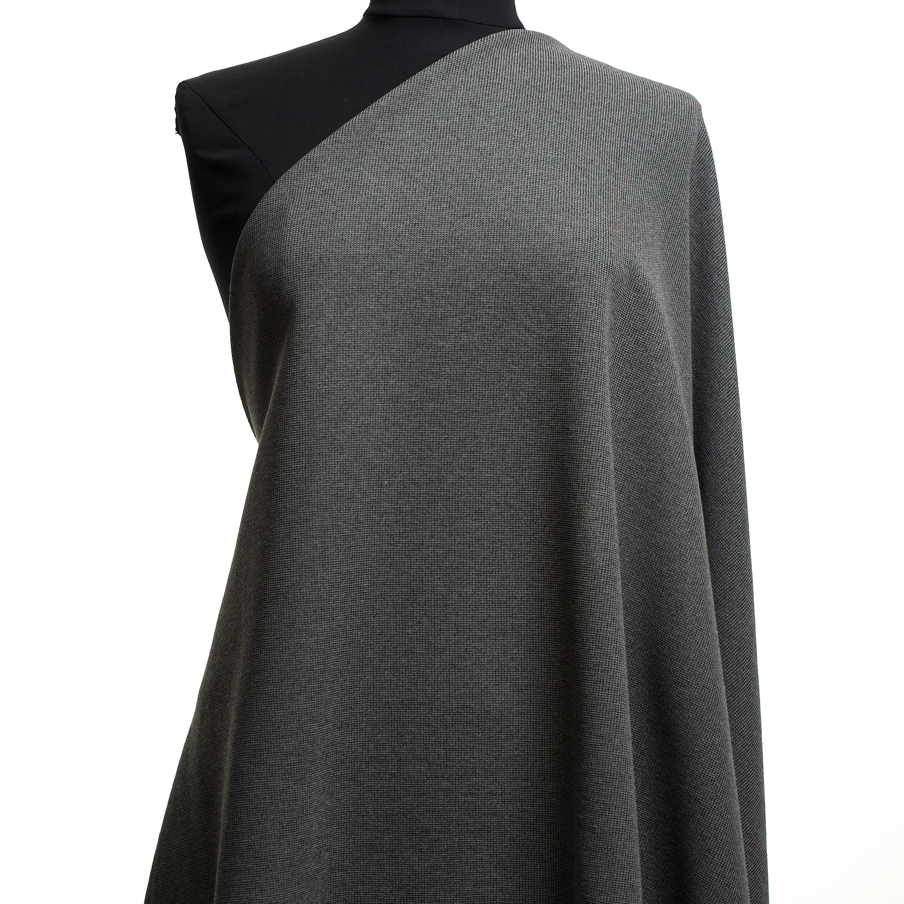 JERSEY, COTTON BLEND, MELANGE, STEEL GRAY (F000044556) - Mannequin