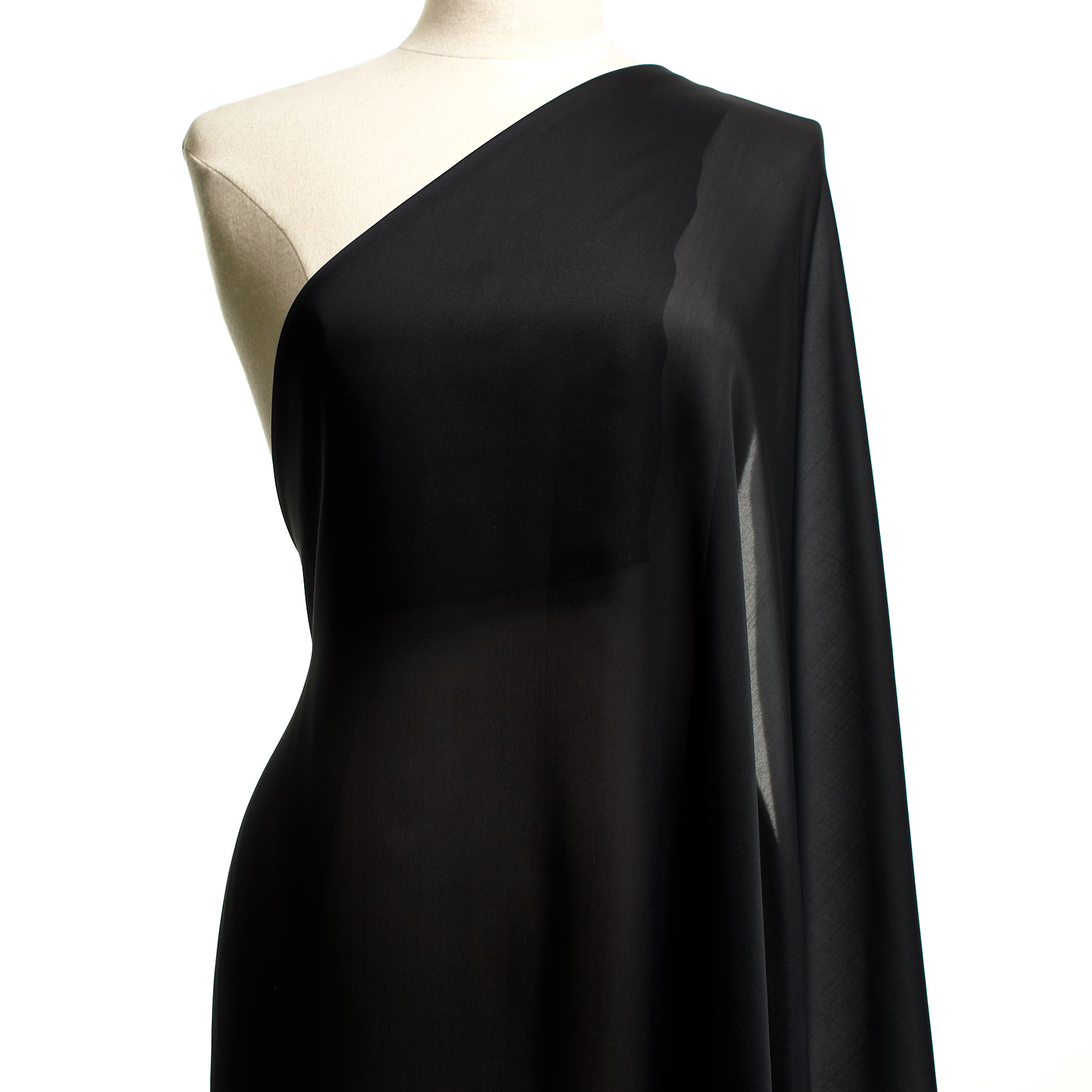 Voile, Cupro, Soie, Raven Black (F000048295) - Mannequin