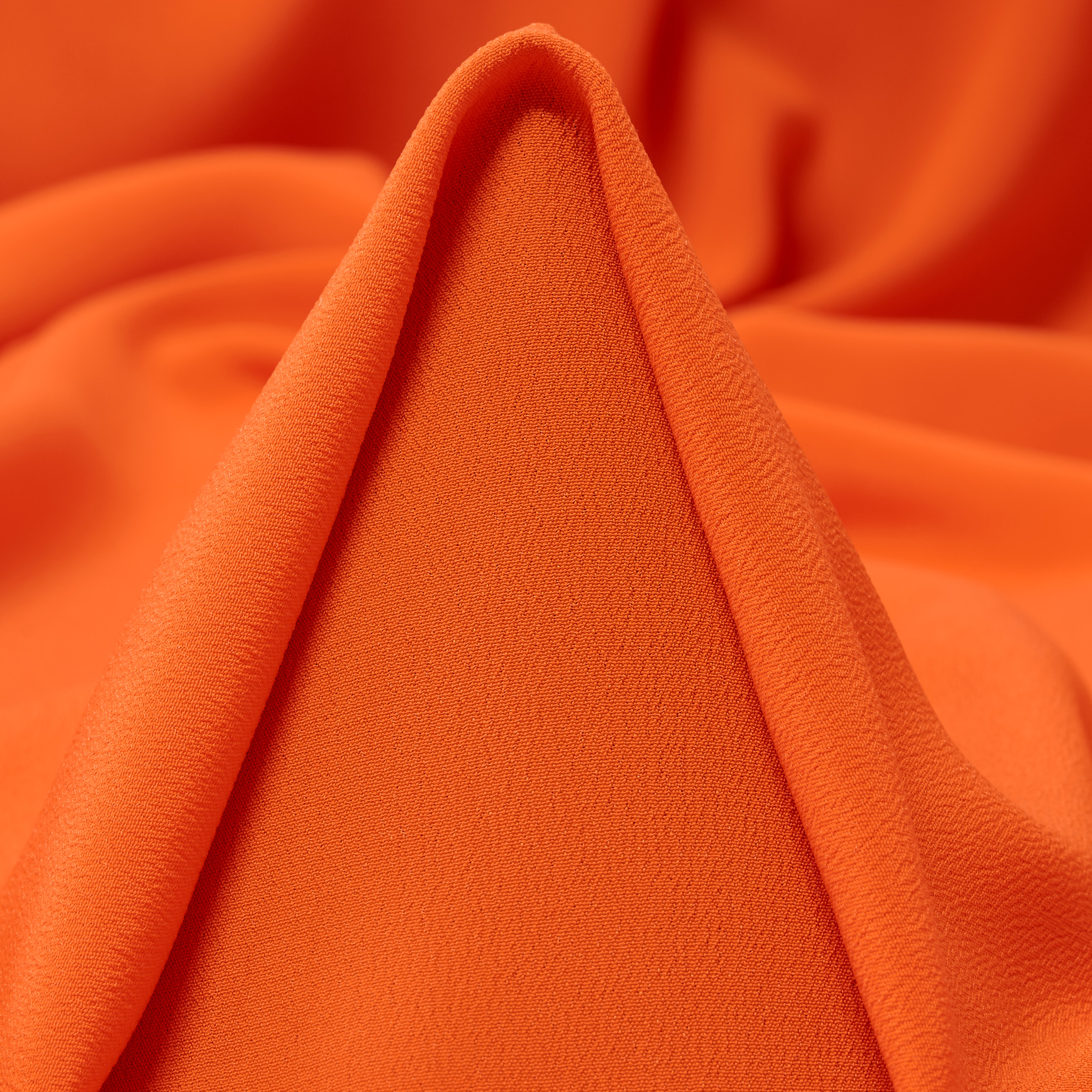 CRÊPE, ACETATE, SILK, RED ORANGE (F000049185)