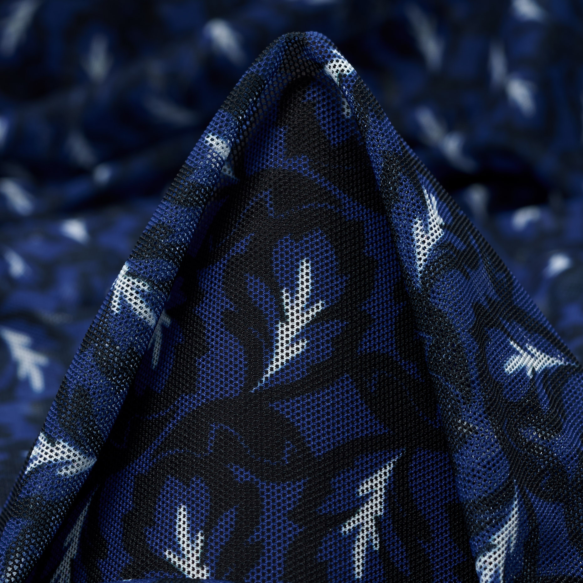 Tulle, Élastique, Imprimé, Blue Quartz&Raven Black (F000041436)