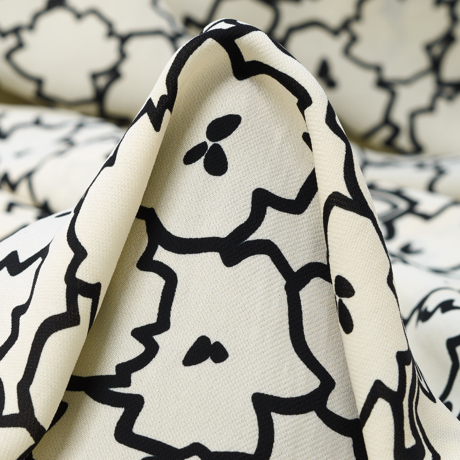 CADY, PRINTED, FLORAL, IVORY&RAVEN BLACK (F000042731)