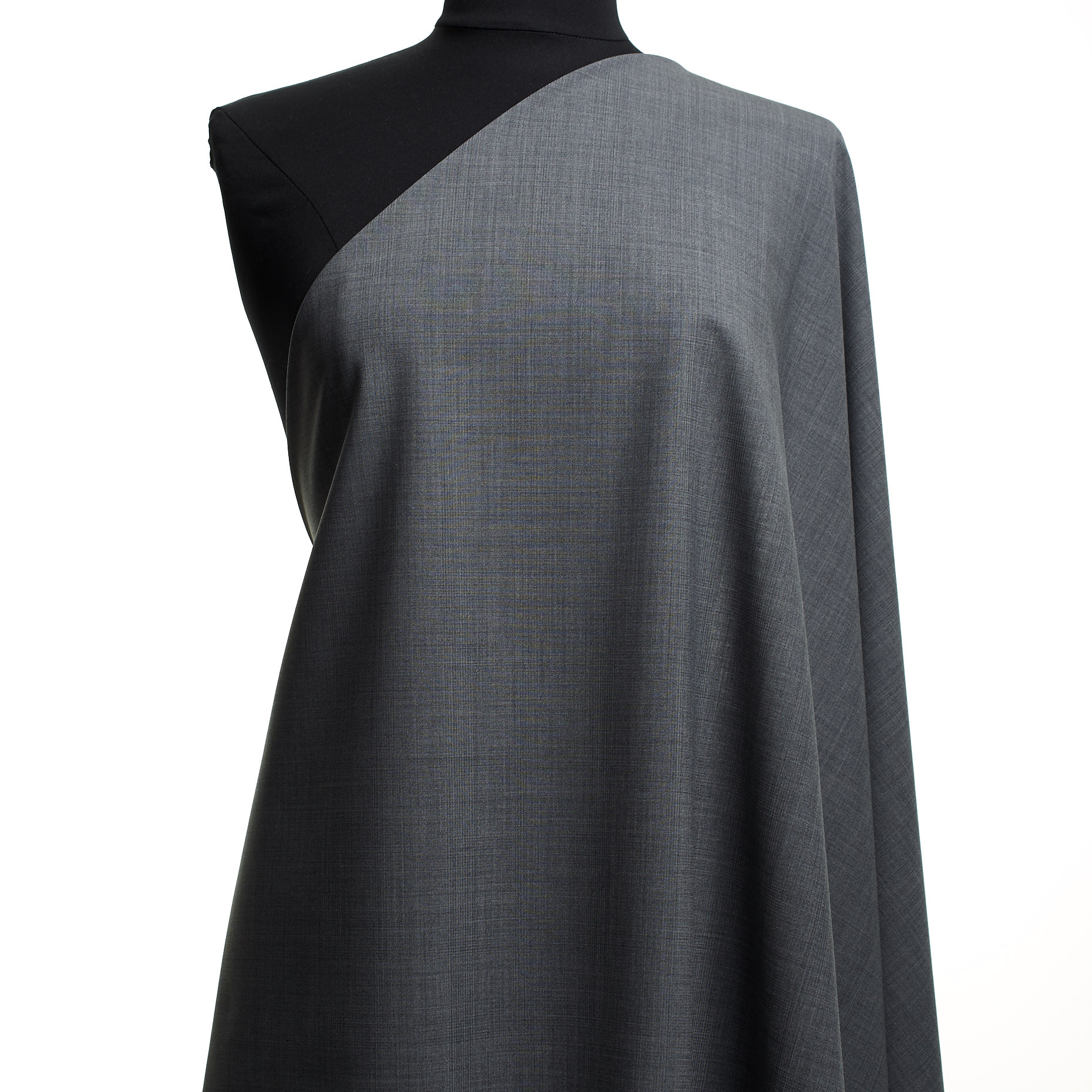 VIRGIN WOOL, CHECK, ELASTIC, FOLKSTONE GRAY (F000044261) - Mannequin