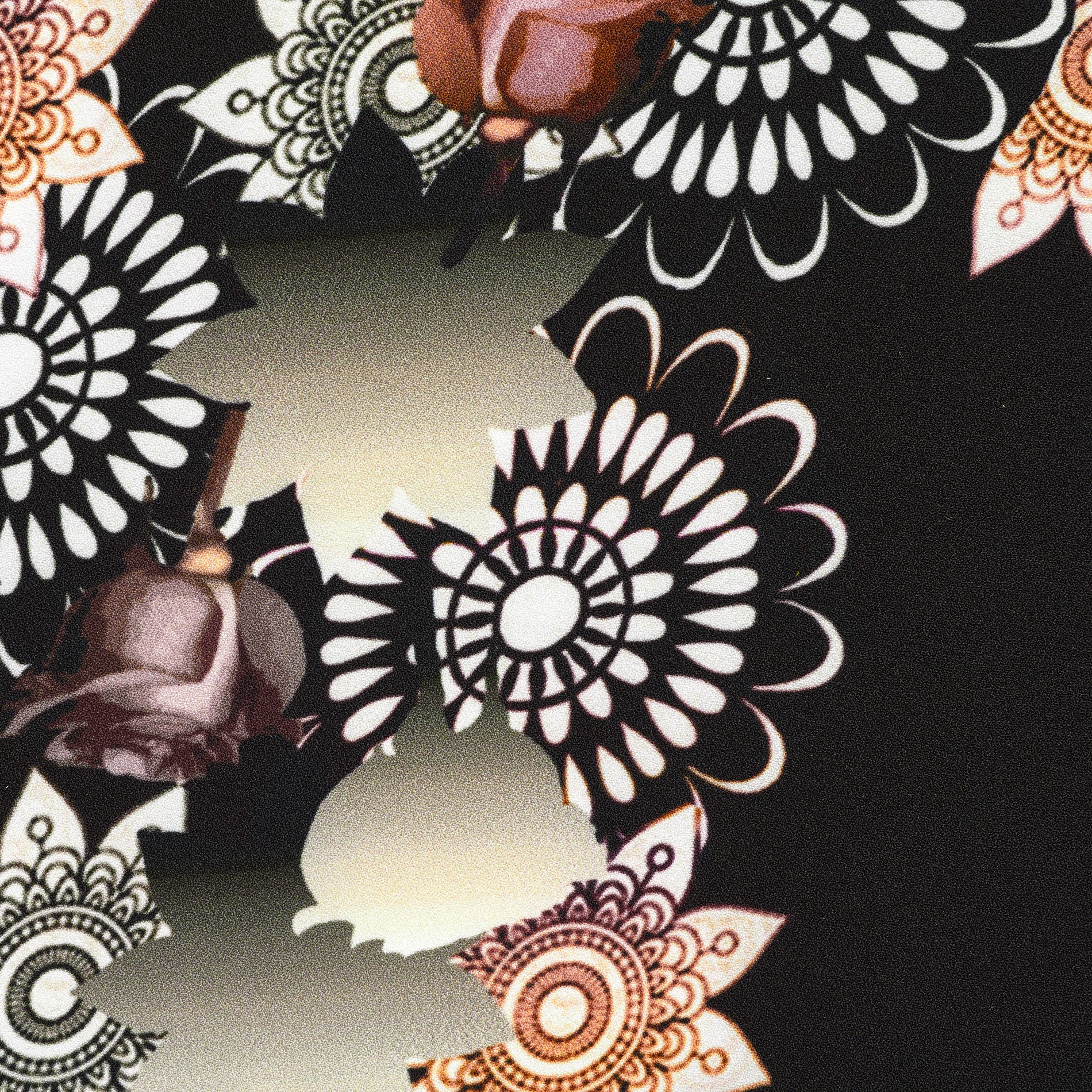 CRÊPE DE CHINE, PRINTED, WINEBERRY (F000031262) - Texture