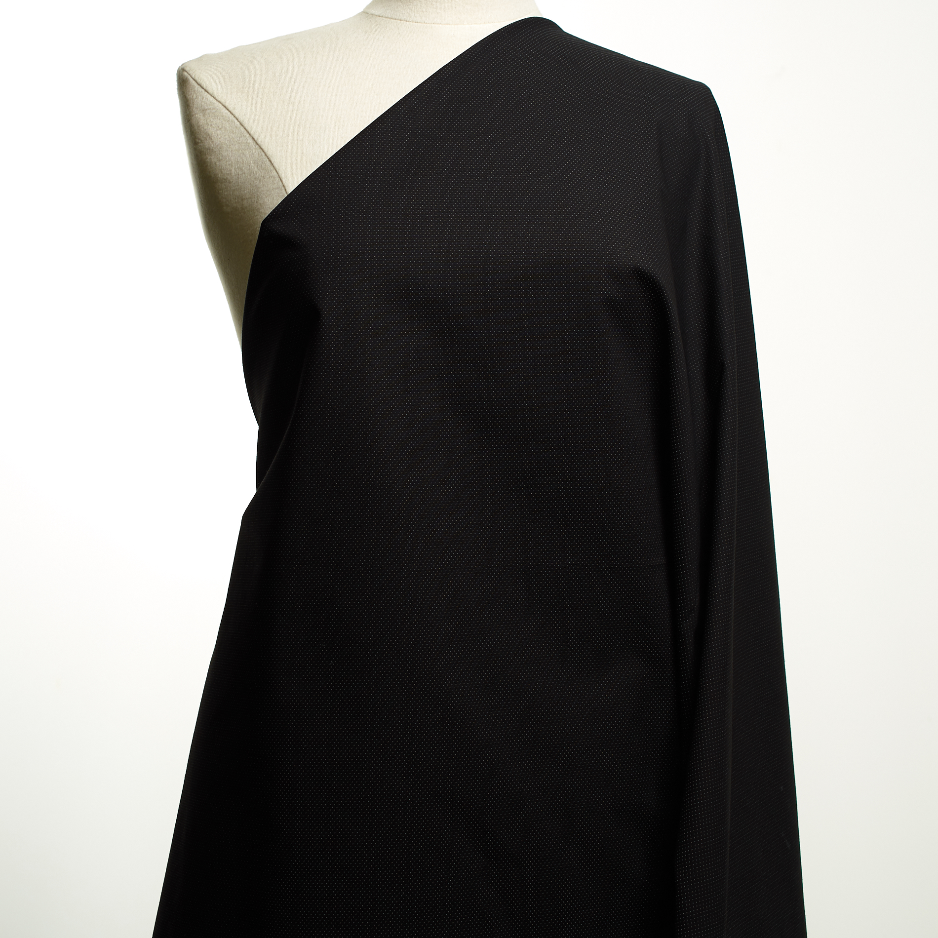 COTTON, MICRO DESIGN, ELASTIC, RAVEN BLACK&BRILLIANT WHITE (C0000550) - Mannequin