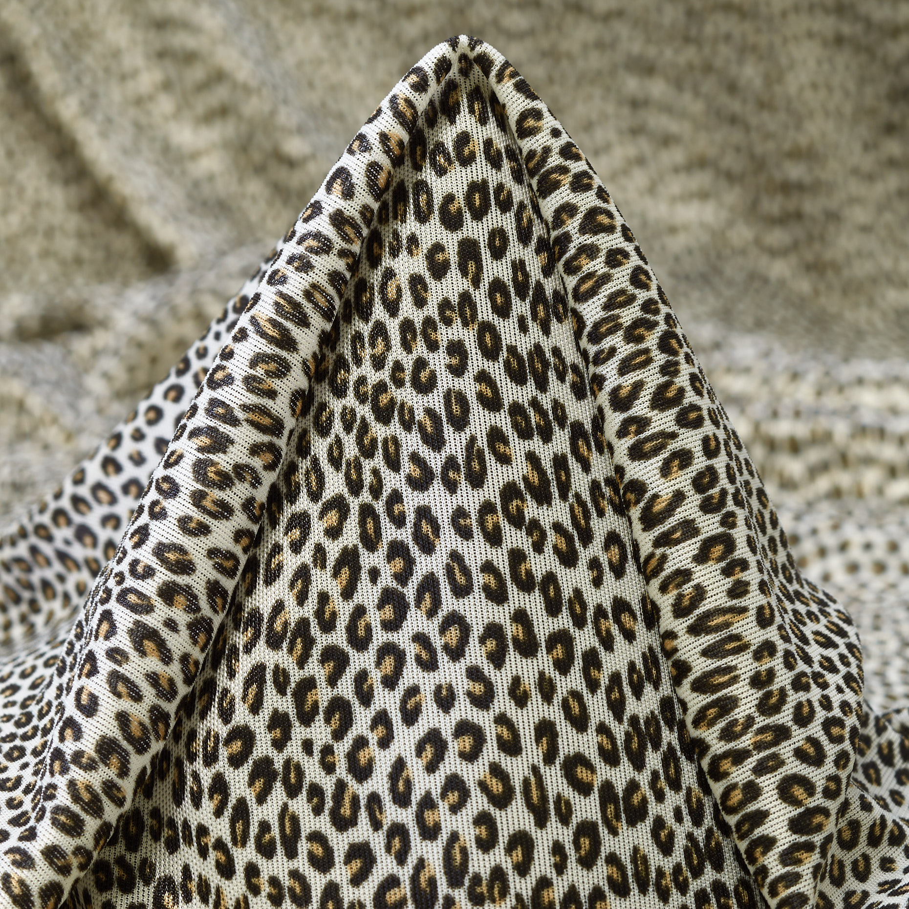 Jersey, Bedruckt, Animal, White Onyx&Seal Brown (F000046339)