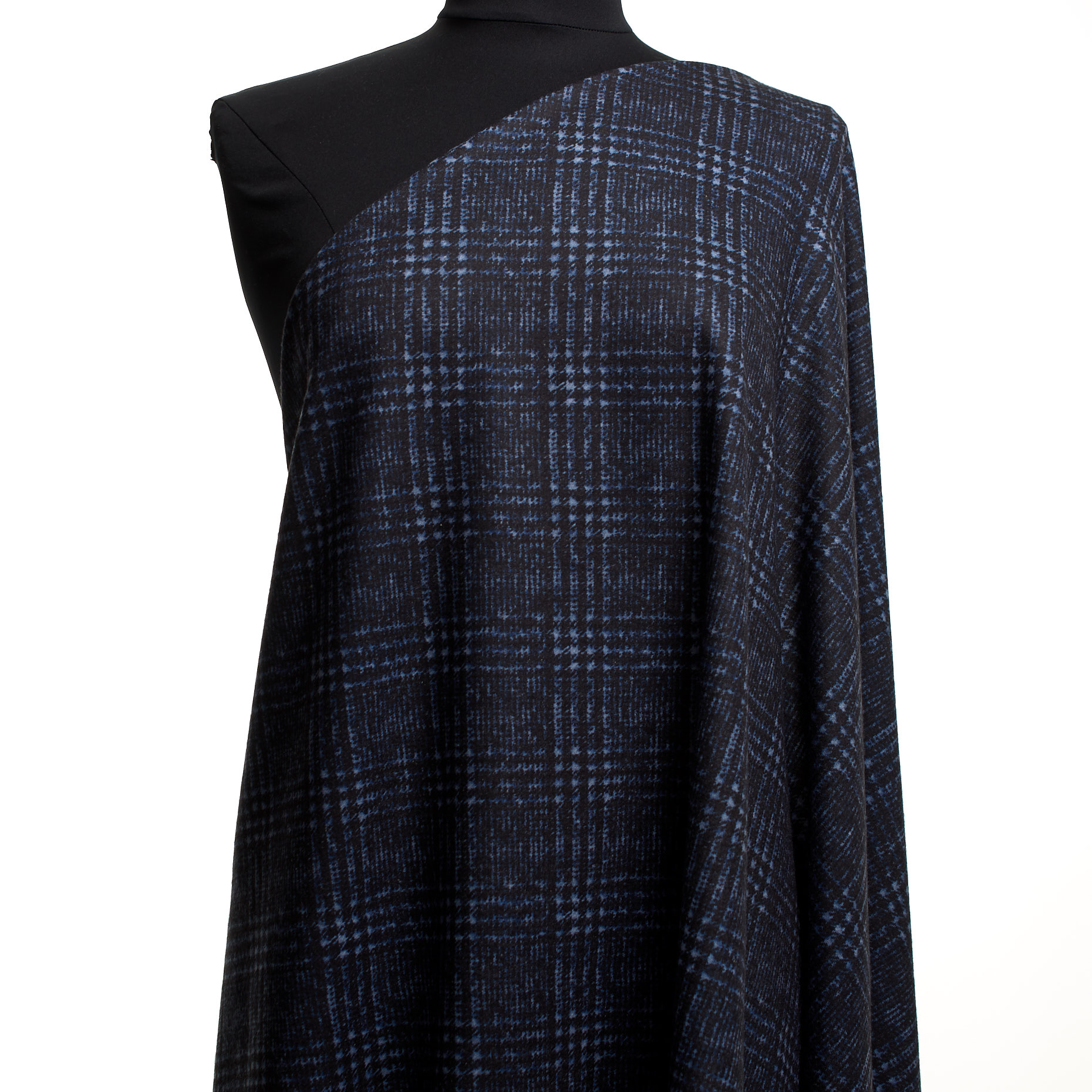 JERSEY, COTTON BLEND, PRINTED, BLUE INDIGO (F000045176) - Mannequin