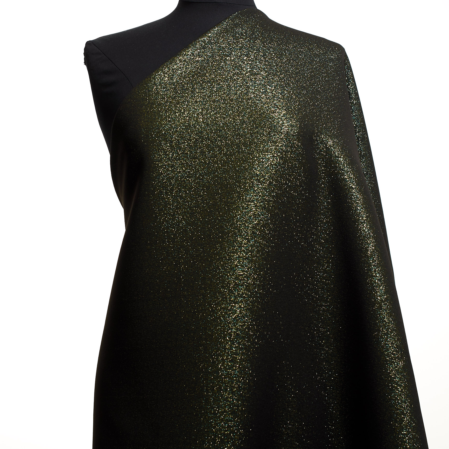 Люрекс, Хлопок, Отблеск, Jet Black&Malachite Green (F000037424) - Манекен