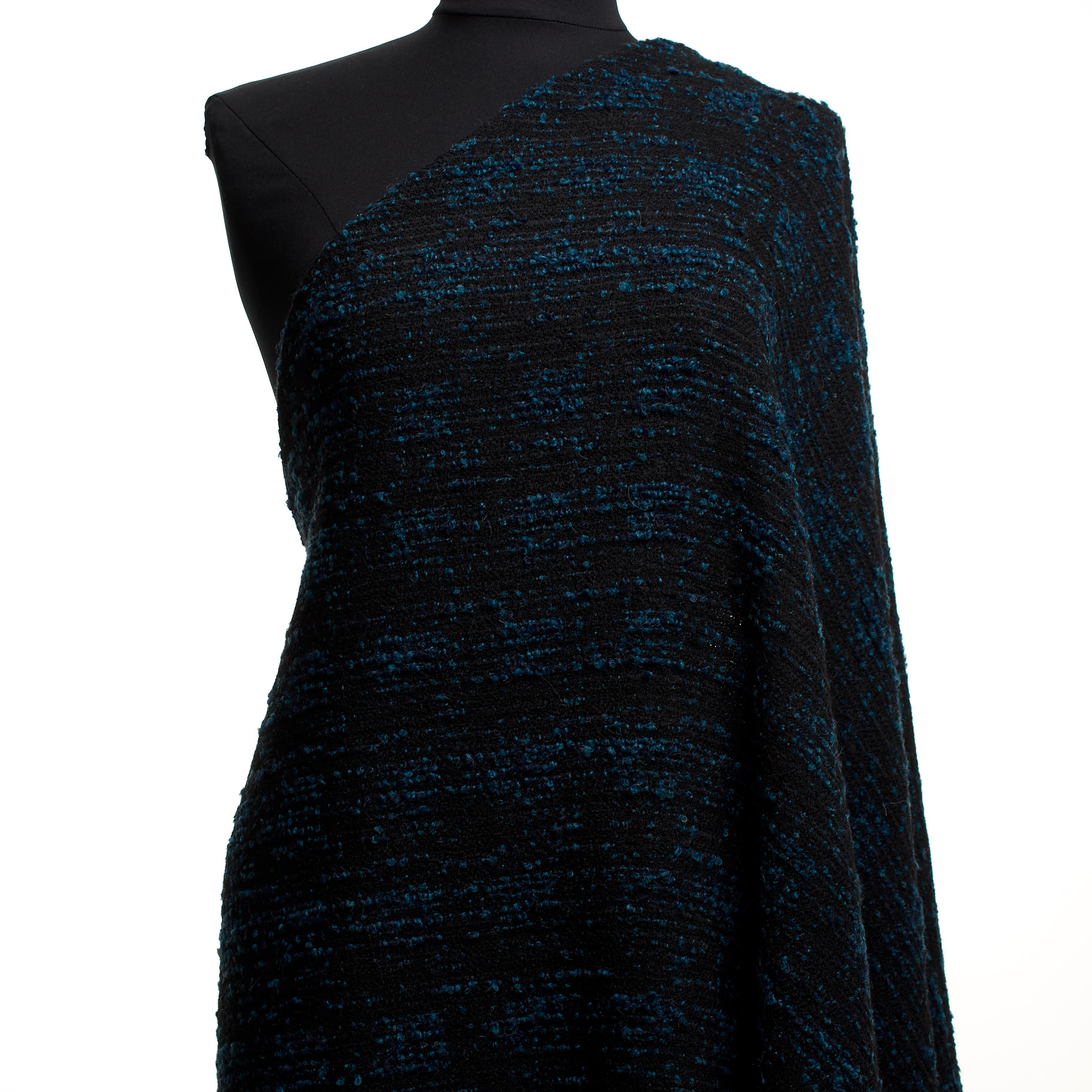 Bouclé, Algodón Mix, Deep Lagoon&Black (F000022954) - Maniquí