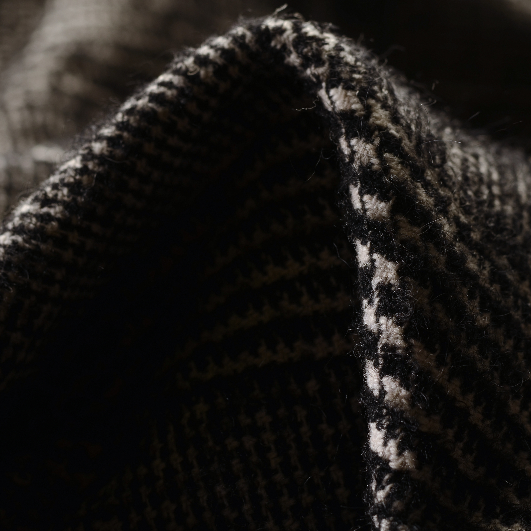 BOUCLÉ, ALPACA MOHAIR, DOUBLE, BLACK&IVORY (F000023489)