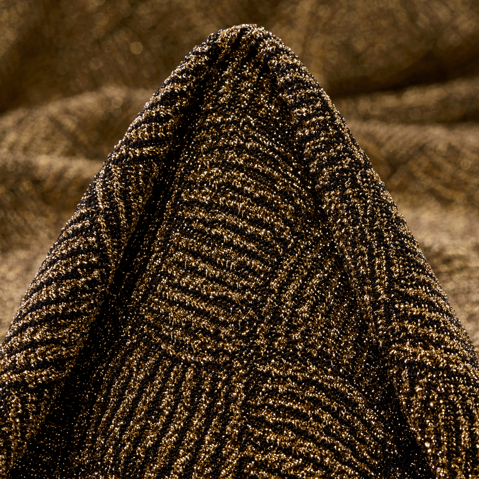 JERSEY, LUREX, GEOMETRIC DESIGN, RED GOLD (F000047145)