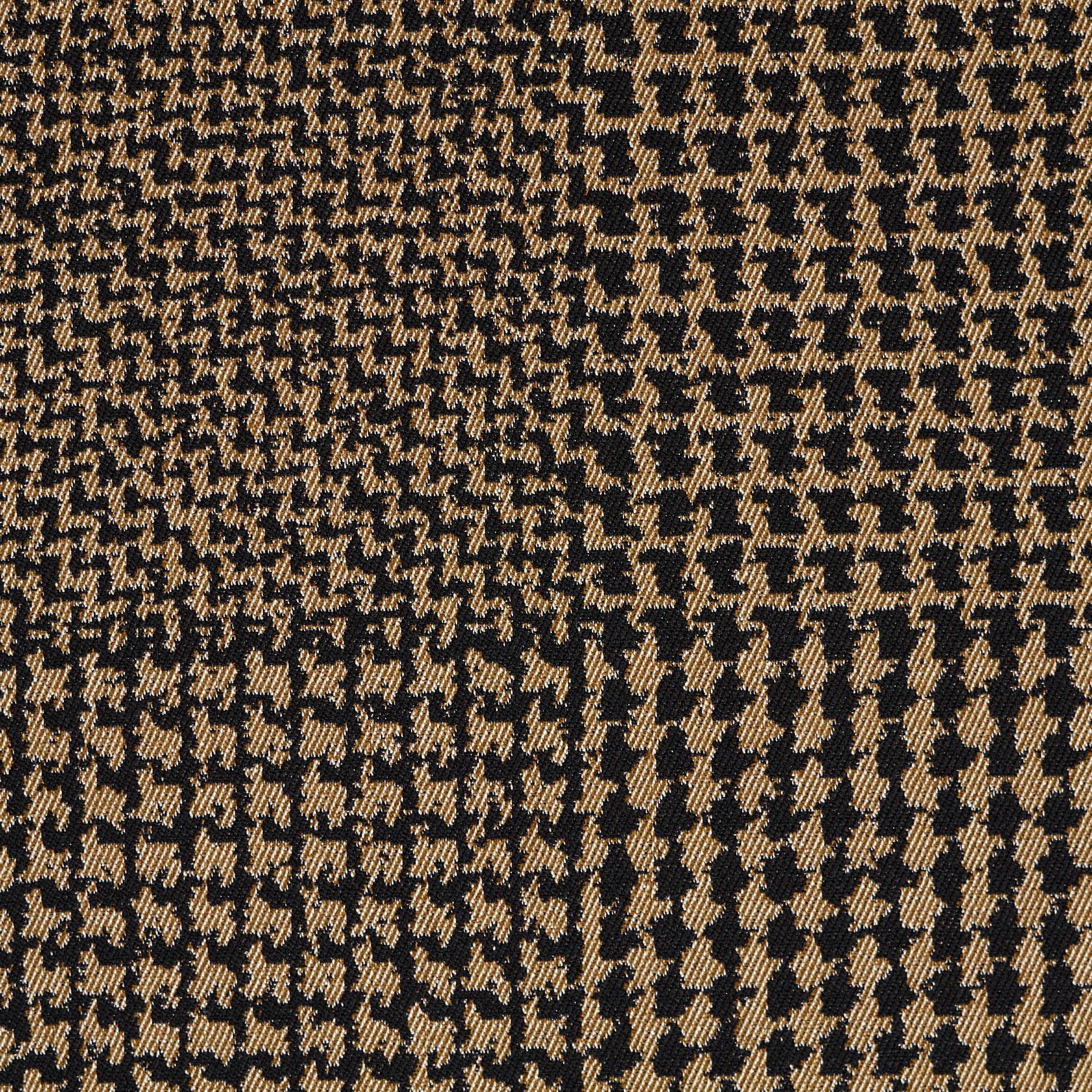 Jacquard, Coton, Pied de Poule, Irish Cream&Raven Black (F000043741) - Tissage