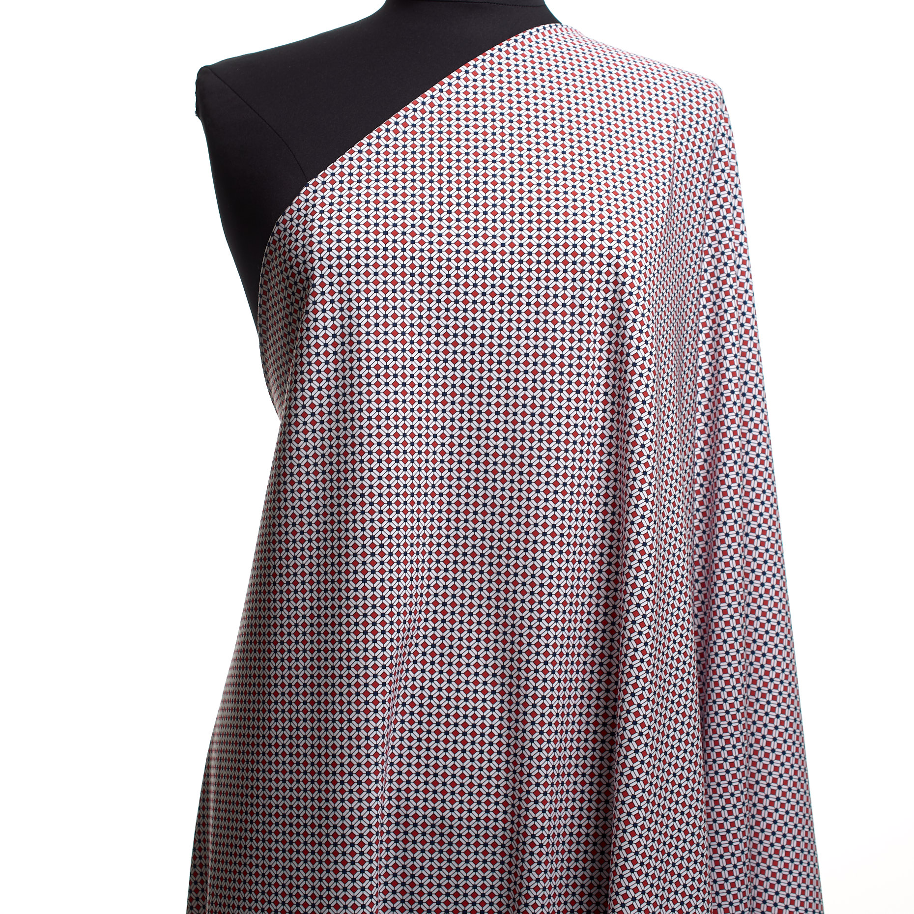 Techno Jersey, Estampado, Alta Elasticidad, Red Alert&Brilliant White (F000041509) - Maniquí