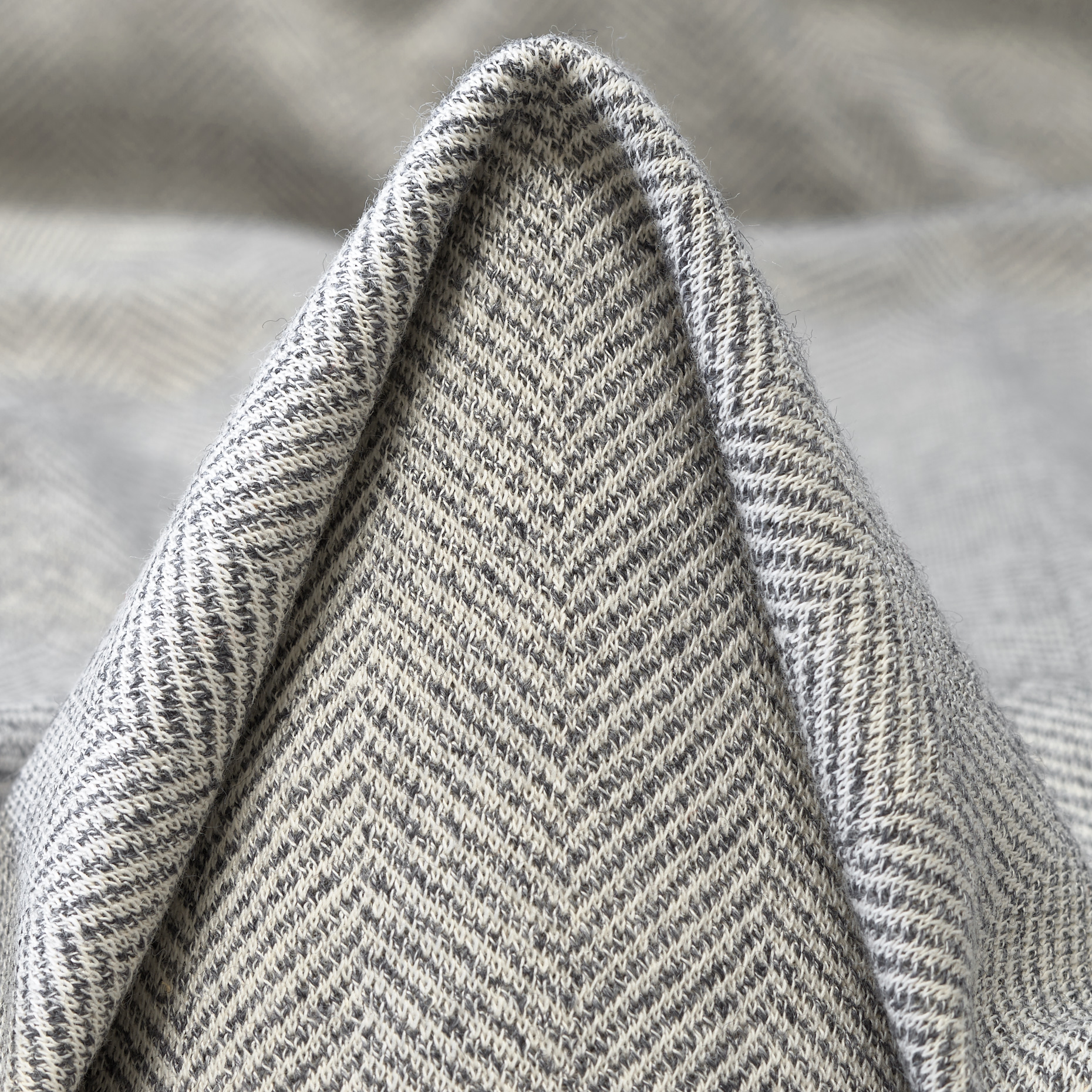 JERSEY, COTTON, HERRINGBONE, GHOST GRAY&BRILLIANT WHITE (F000047985)