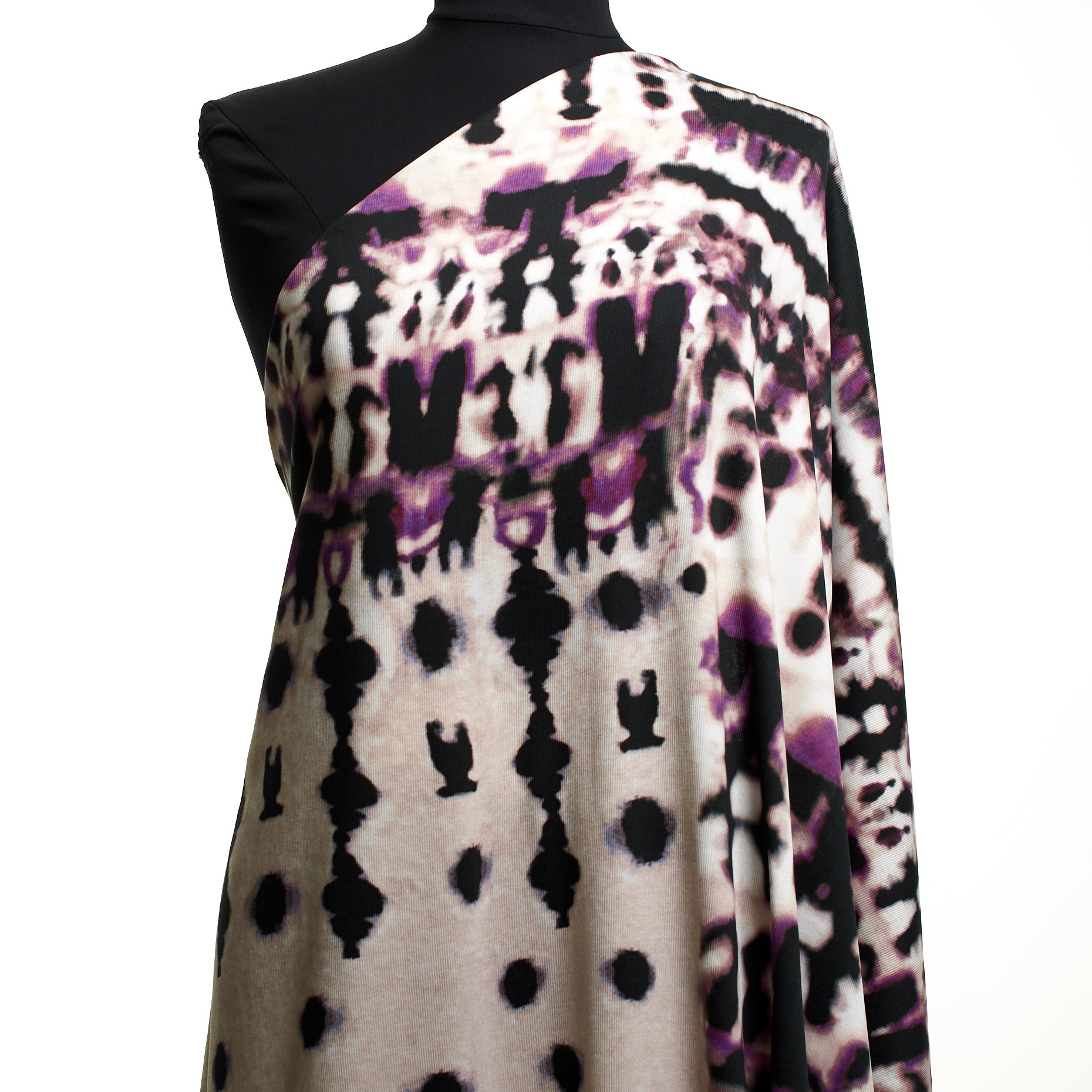 Jersey Acanalado, Algodón, Estampado, Vulcan&Brown Rice (F000047081) - Maniquí