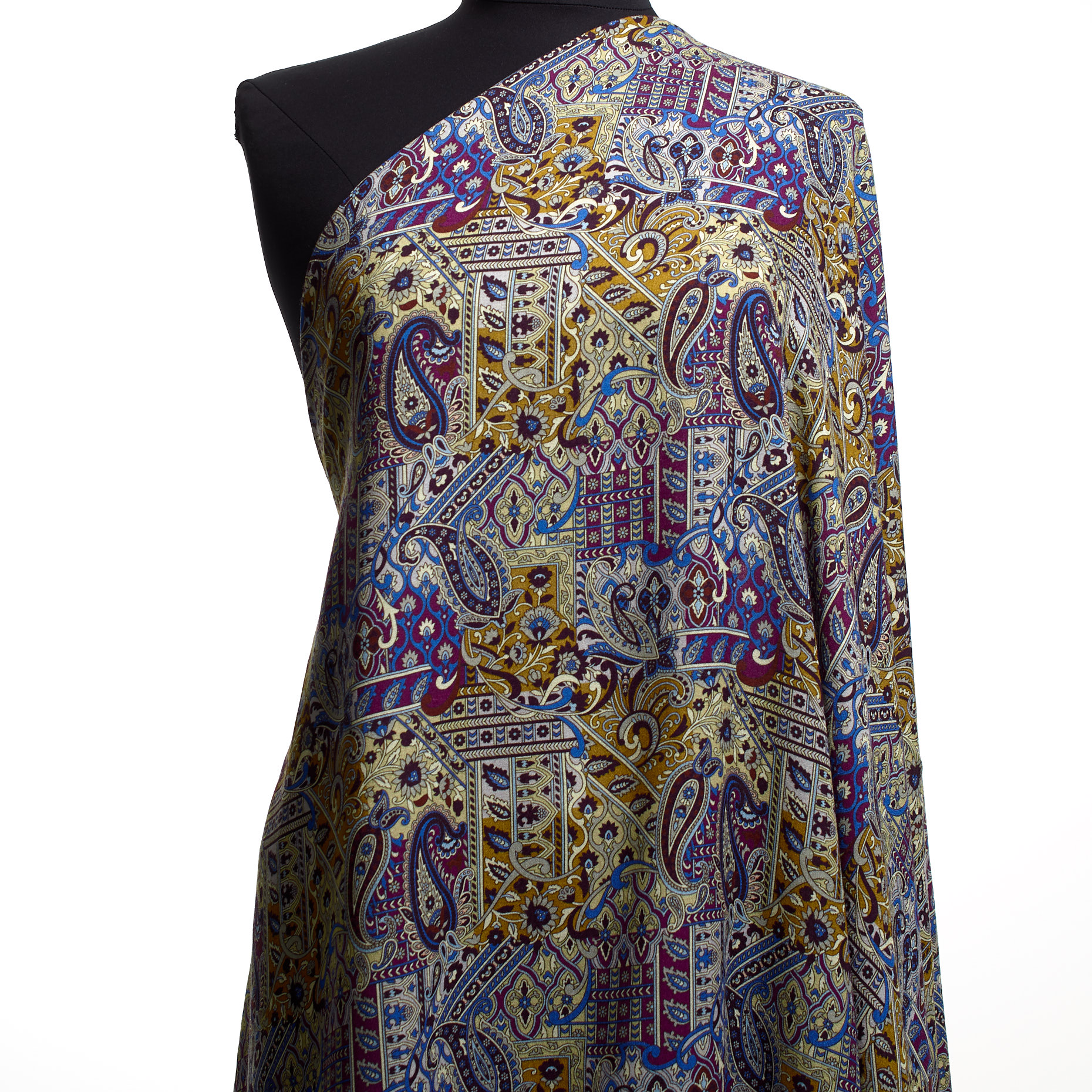 CRÊPE, VISCOSE, PRINTED, MUSTARD (F000041486) - Mannequin