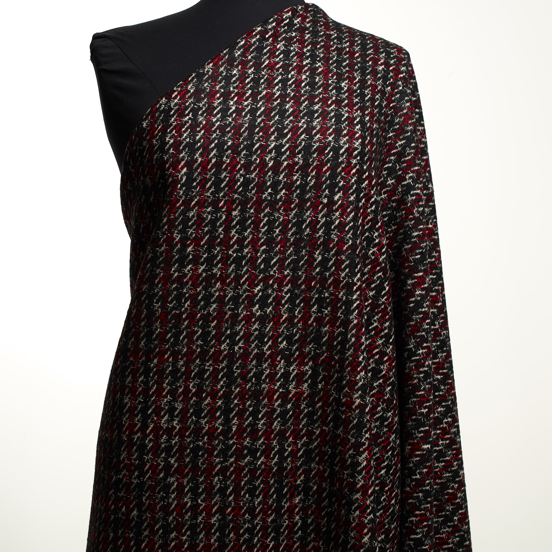 Смесовая шерсть, Гусинная Лапка, Lipstick&Ivory (F000033513) - Манекен