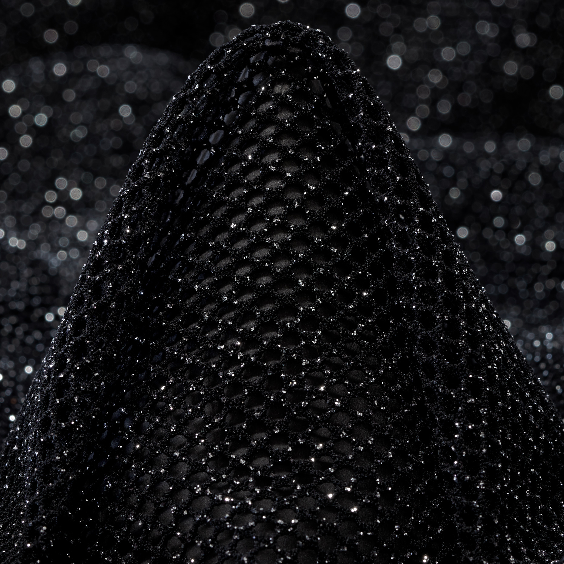 NET, SHIMMERING, METALLIC, RAVEN BLACK&SILVER (F000048637)