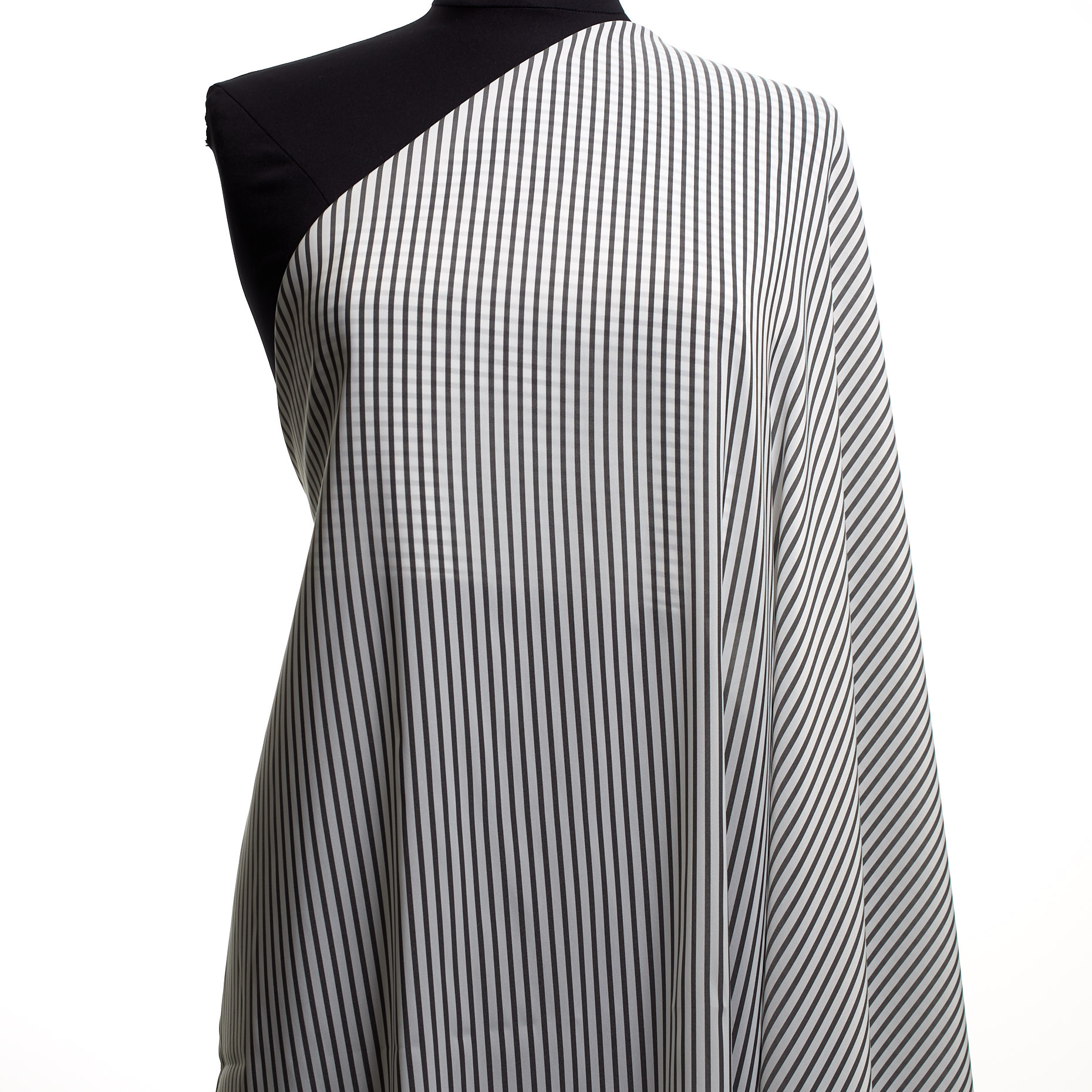 Fodera, Acetato, Rigato, Snow White&Anthracite (F000042999) - Manichino