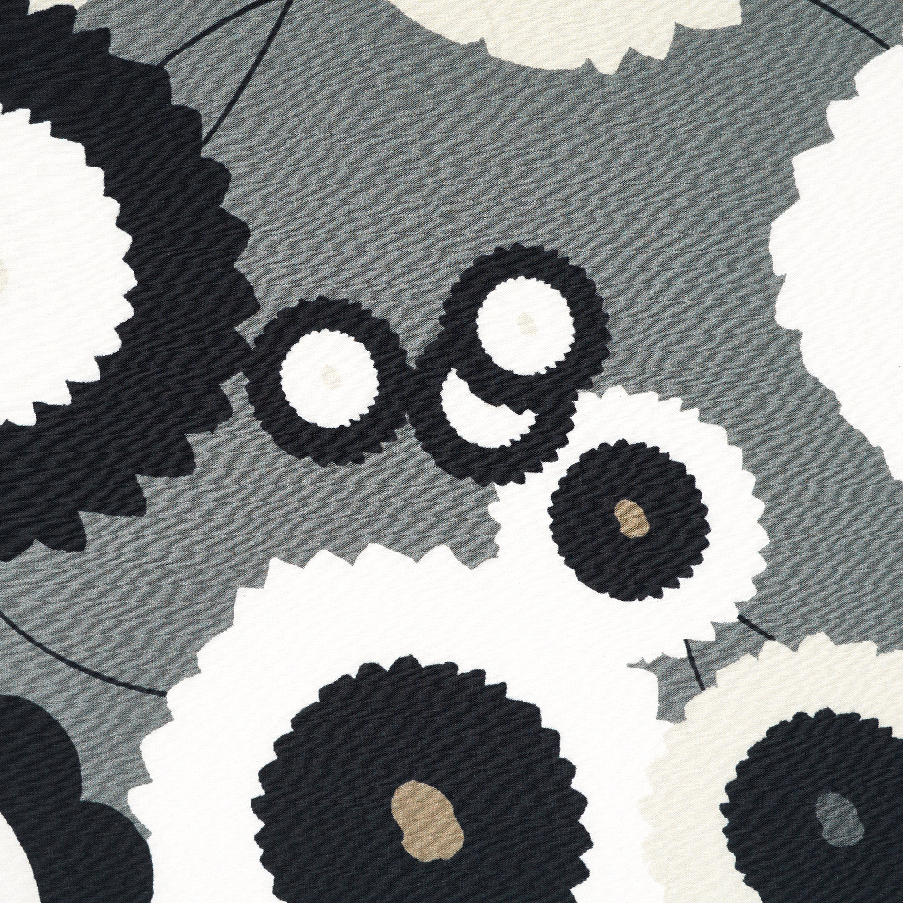 BATISTE, COTTON, FLORAL, WHITE ONYX&GHOST GRAY (F000049183) - Texture