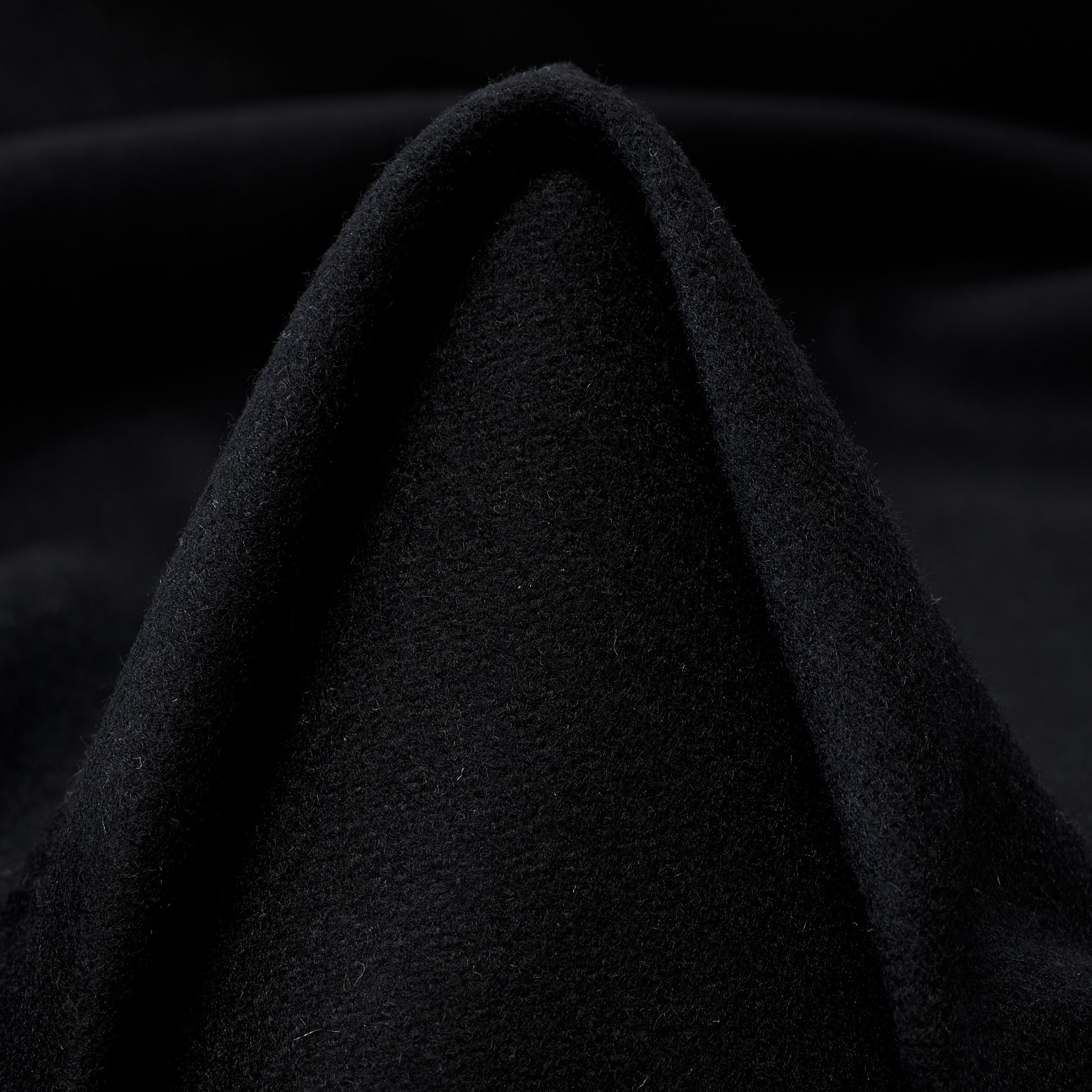 HERRINGBONE, WOOL, TONE ON TONE, JET BLACK (F000049106)