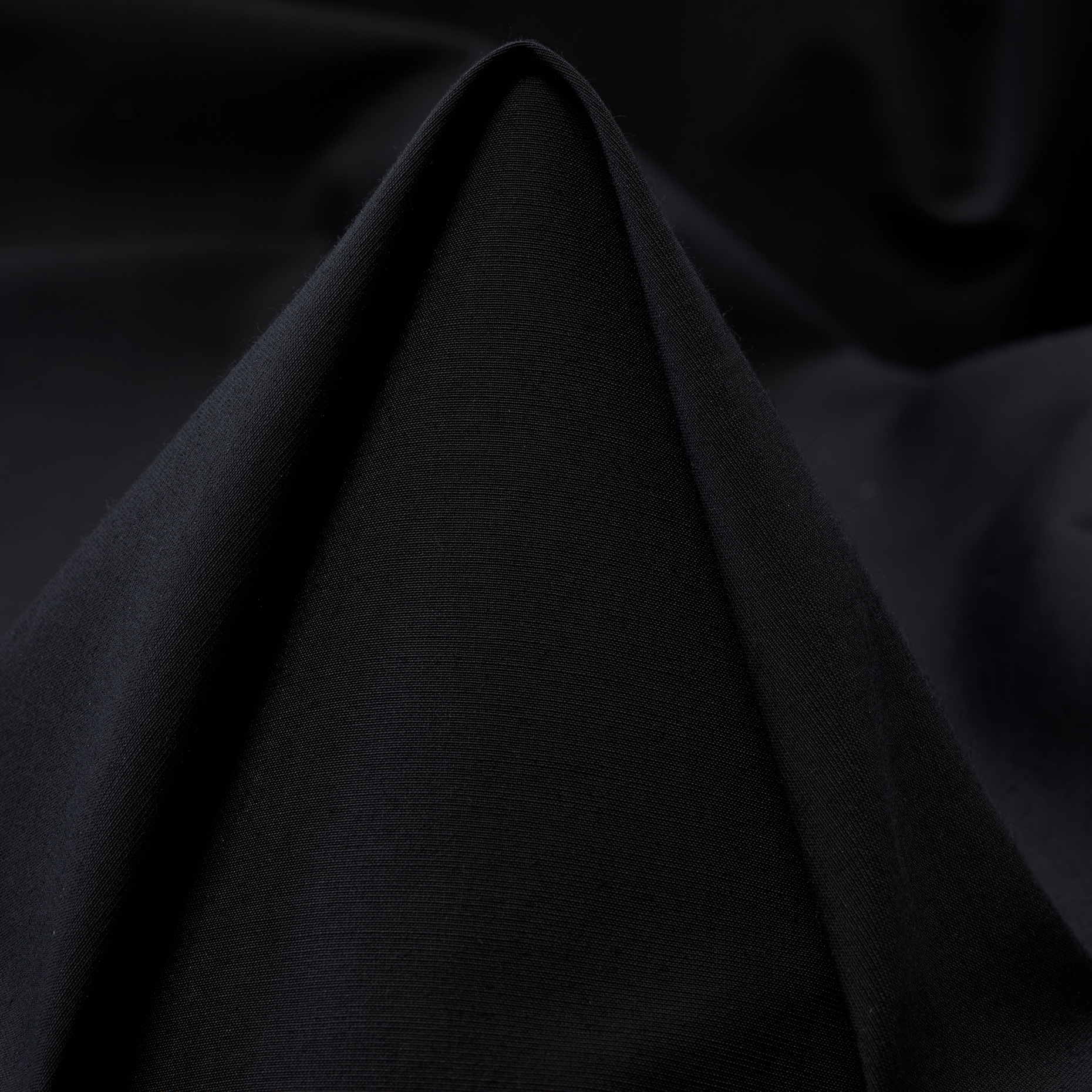 POPLIN, COTTON BLEND, VISCOSE BLEND, JET BLACK (F000049554)