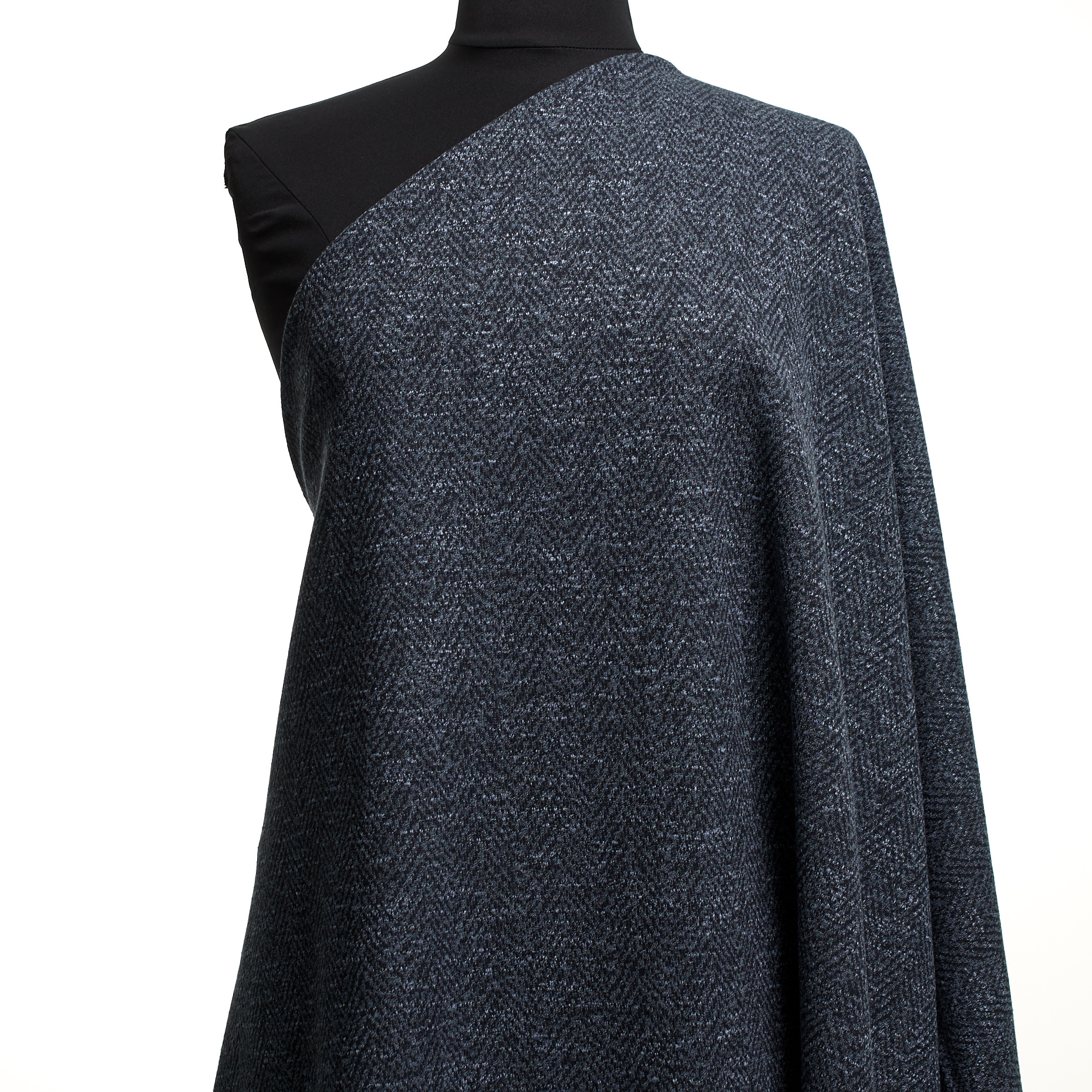 JERSEY, COTTON, LINEN, BLUE INDIGO (F000047356) - Mannequin