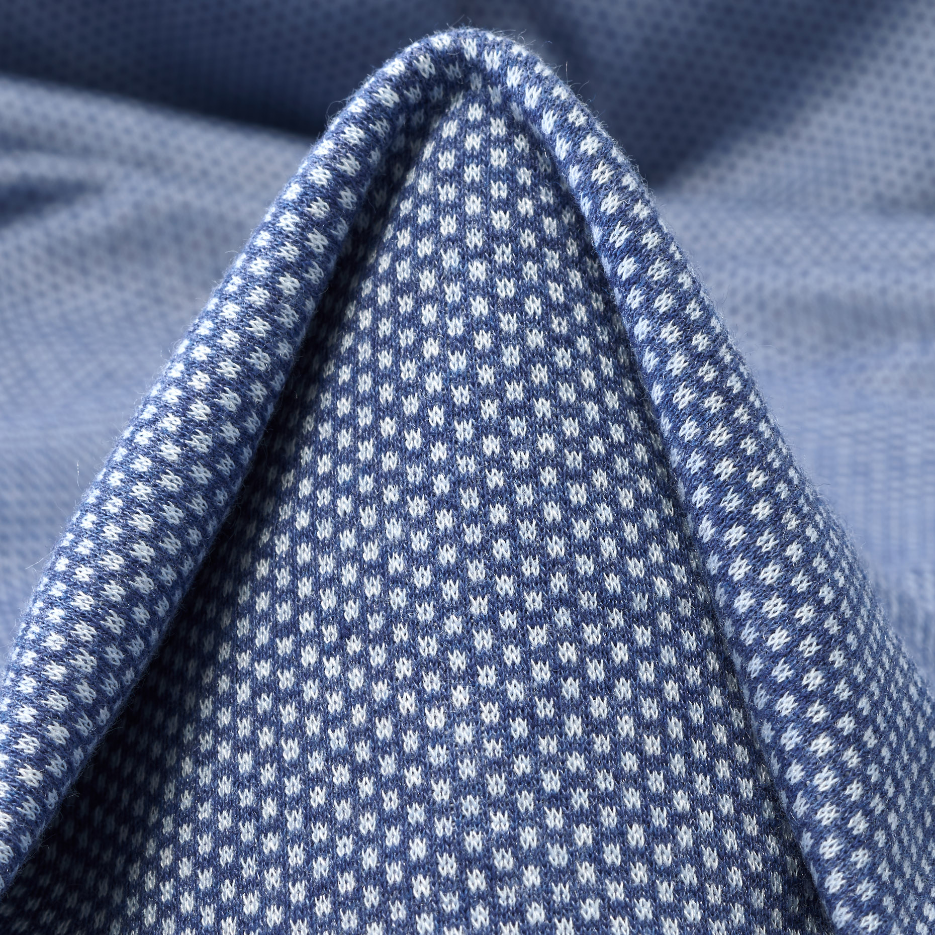 JERSEY, JACQUARD, COTTON BLEND, COLONY BLUE (F000044354)