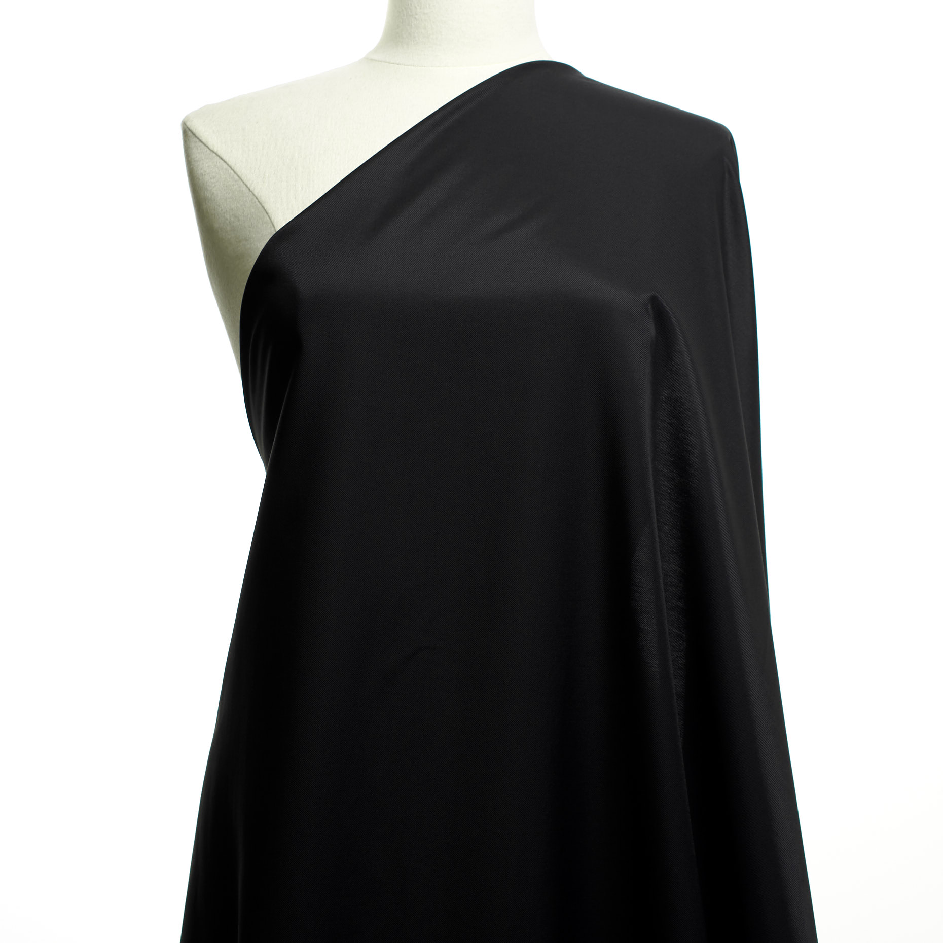 LIGHT COTTON, VISCOSE, SHIMMERING, RAVEN BLACK (T0000469) - Mannequin