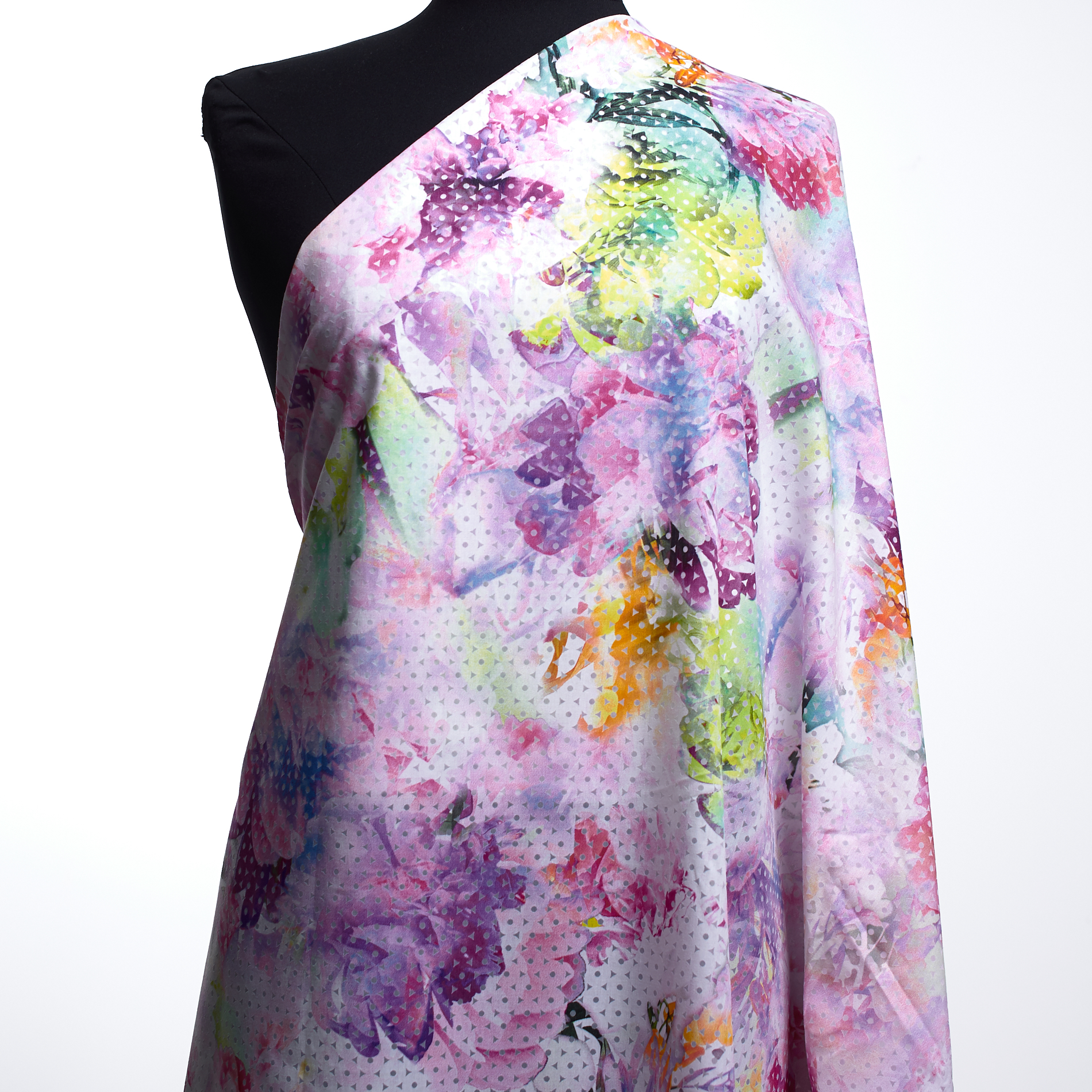 Деворе, Хлопок, Принт, Color mix (F000033381) - Манекен