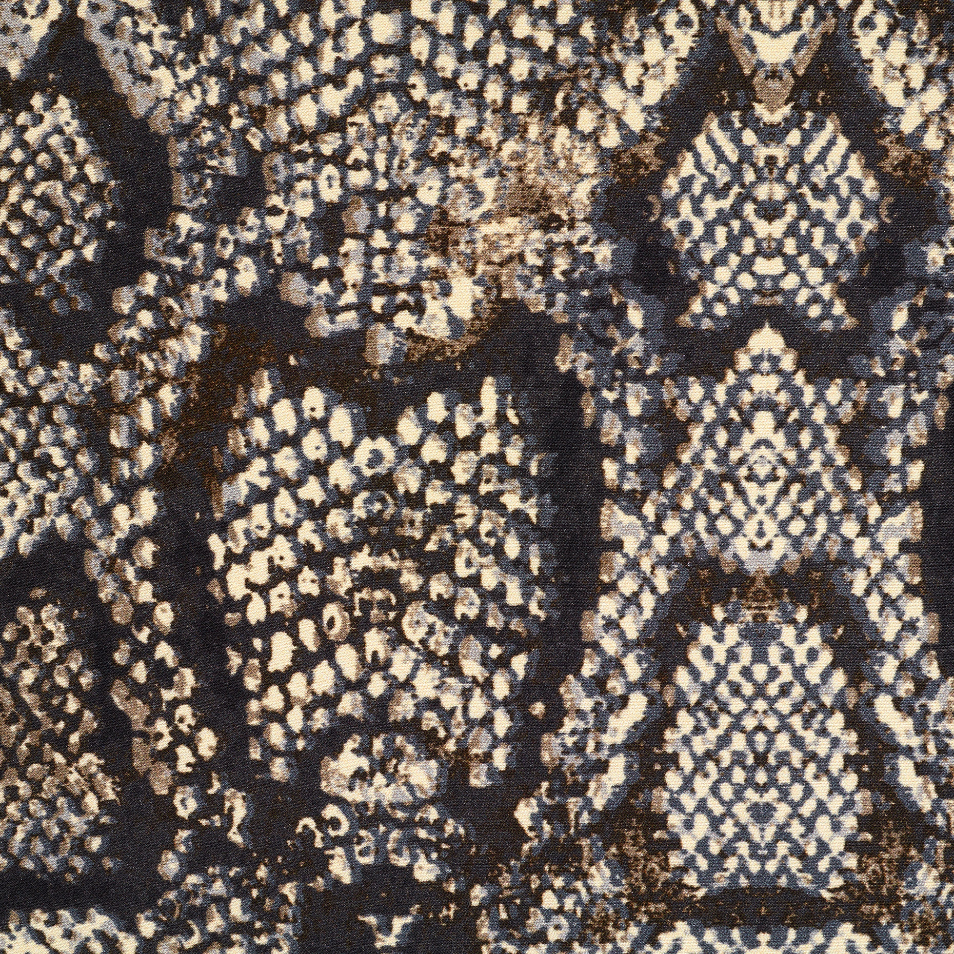 VISCOSE, PRINTED, ANIMAL, PEARLED IVORY&BLACK INK (F000041281) - Texture