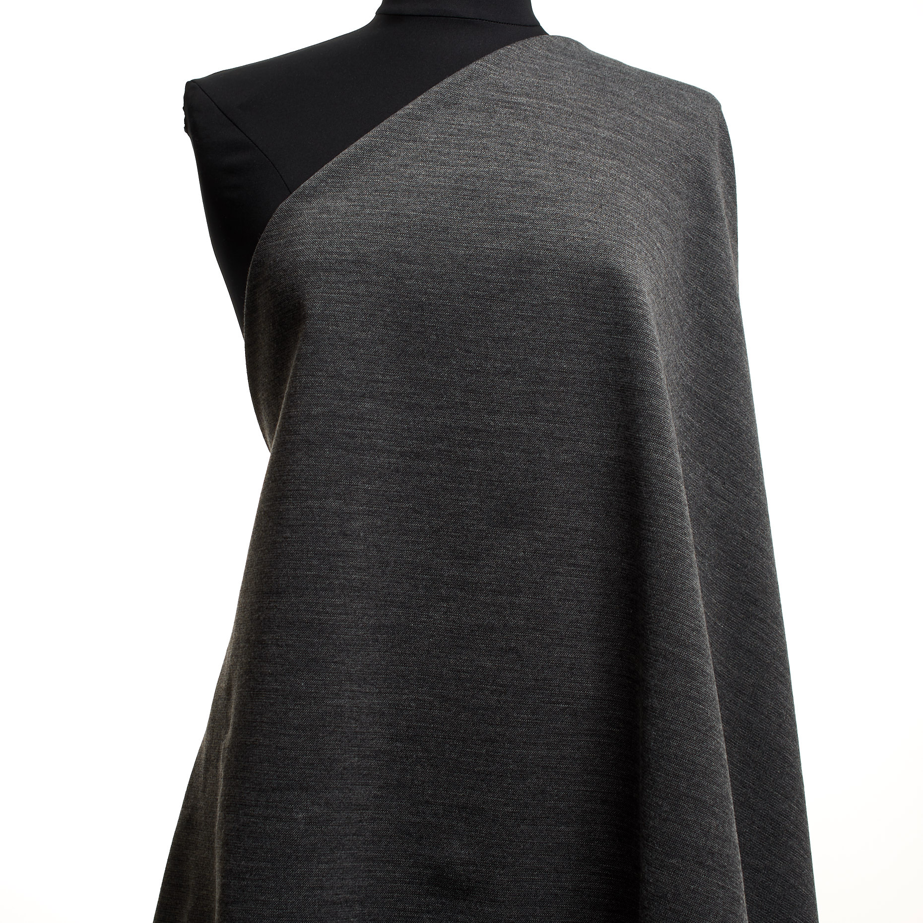 Трикотаж, Пунто Милано, Стрейч, Steel Gray (F000044787) - Манекен