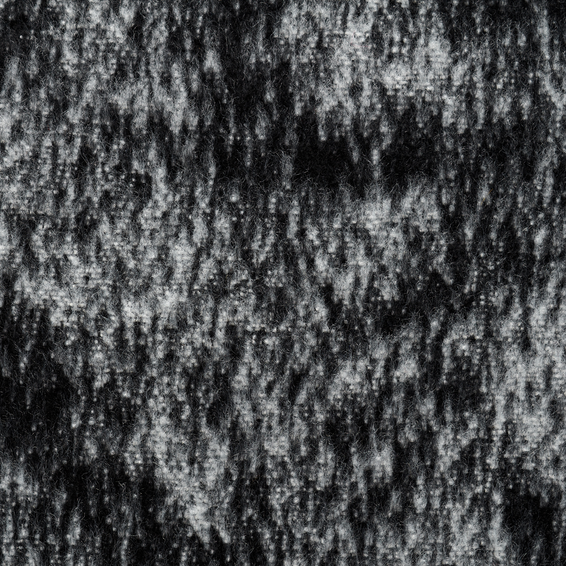 JACQUARD, WOOL BLEND, BRUSHED, RAVEN BLACK&VAPOROUS GRAY (F000034118) - Texture