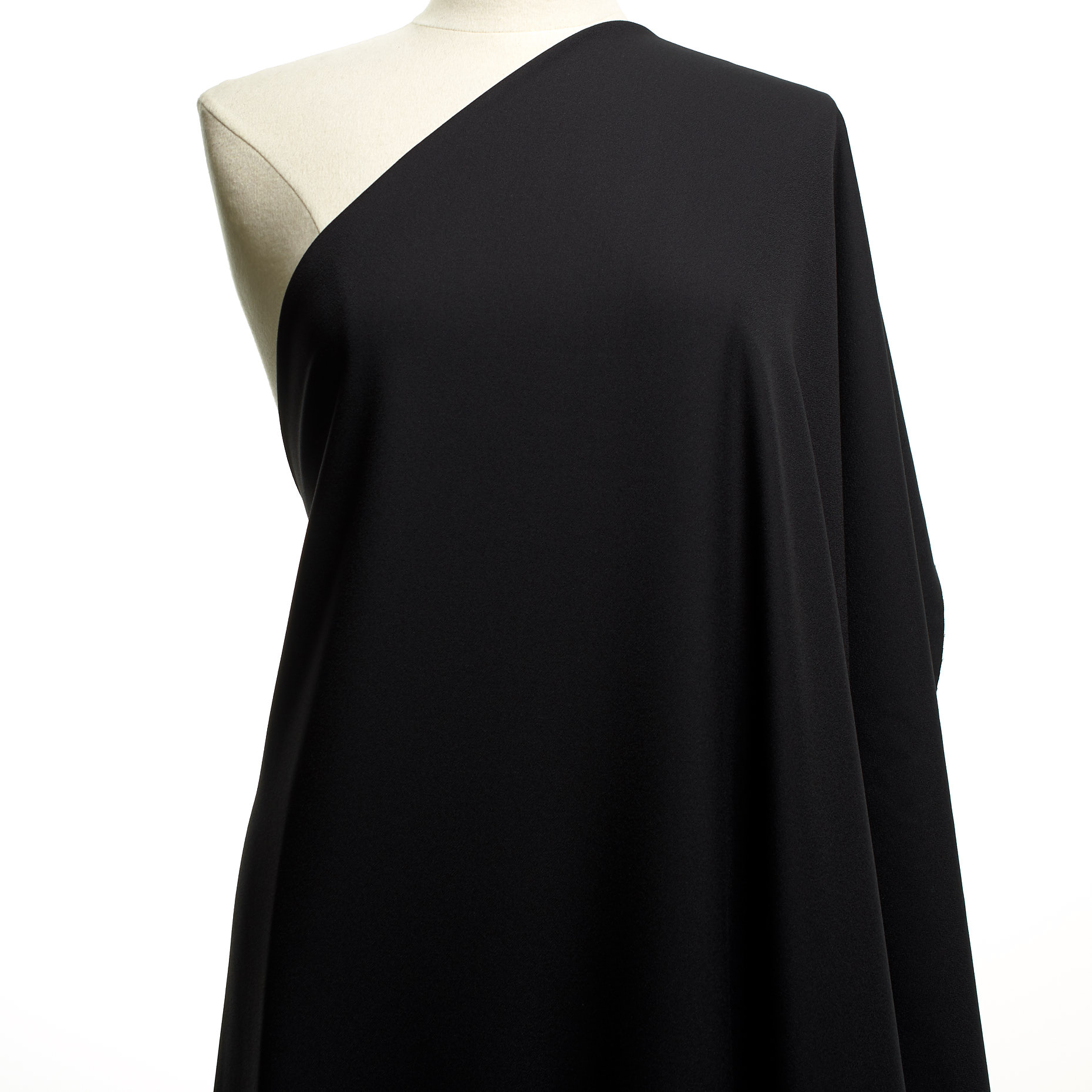 Krepa, Mieszanka wiskozy, Stretch, Jet Black (F000038385) - Manekin