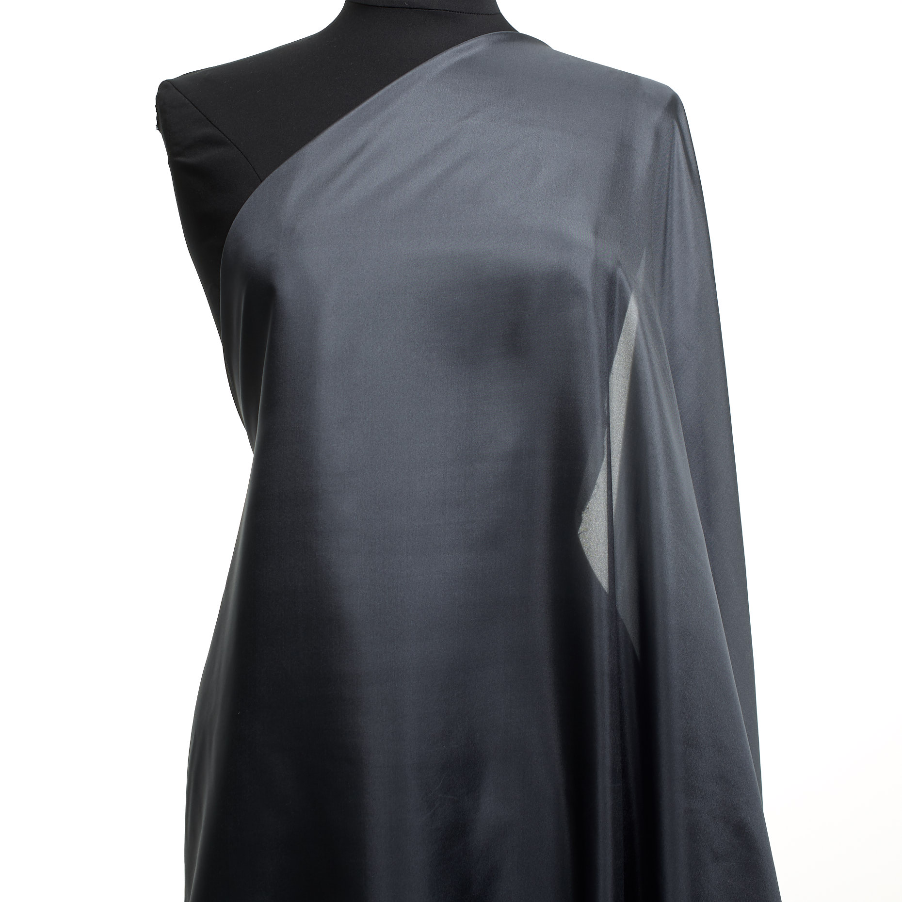 CHIFFON, SILK, SHIMMERING, CHARCOAL GRAY (F000035546) - Mannequin
