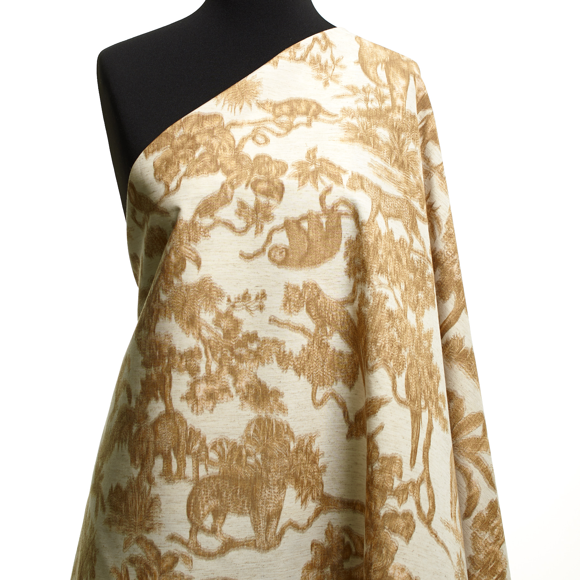 JACQUARD, CHINÉ, LINEN BLEND, WHITE ONYX&IRISH CREAM (P000005670) - Mannequin