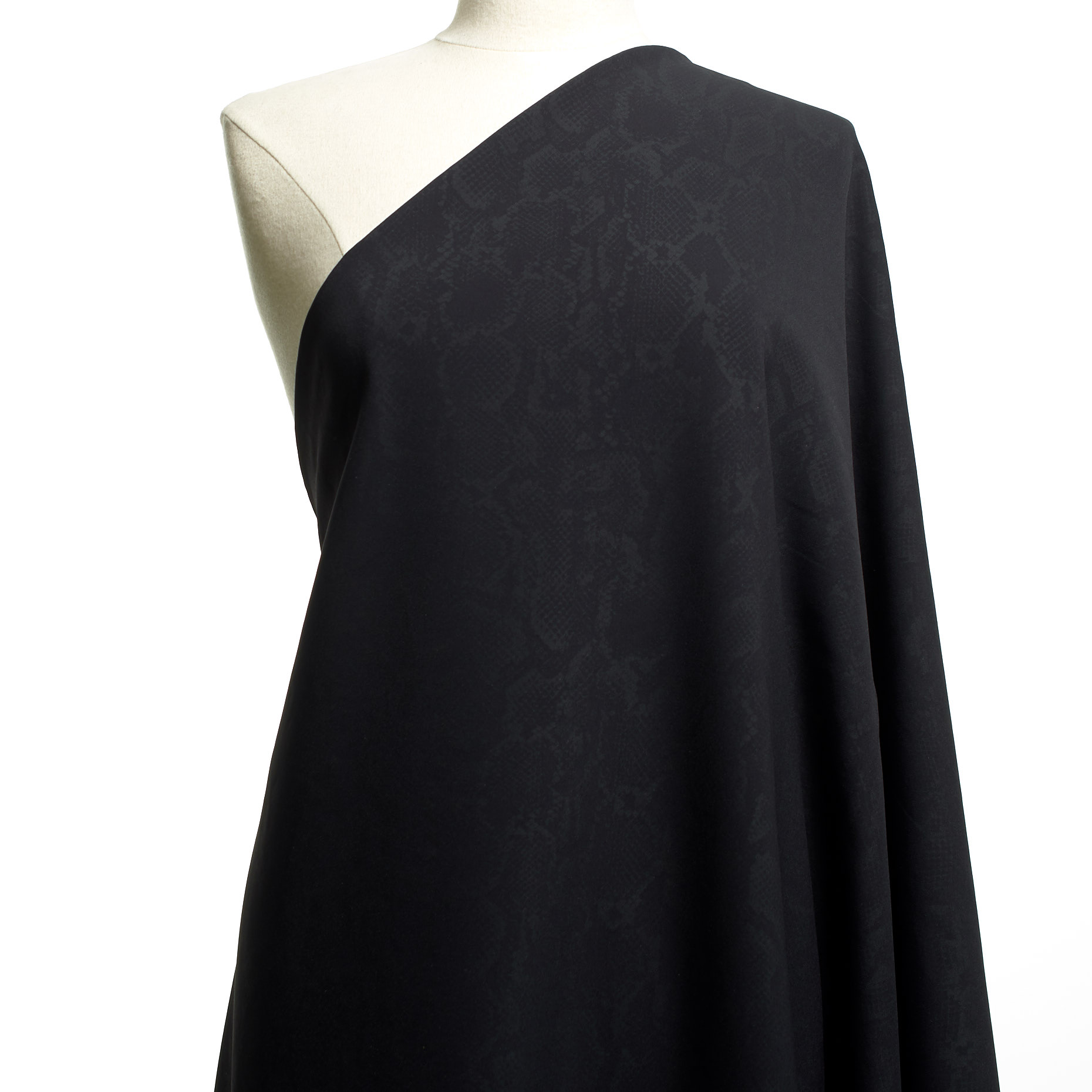 TECHNO STRETCH, PRINTED, HIGH ELASTICITY, RAVEN BLACK (F000033370) - Mannequin