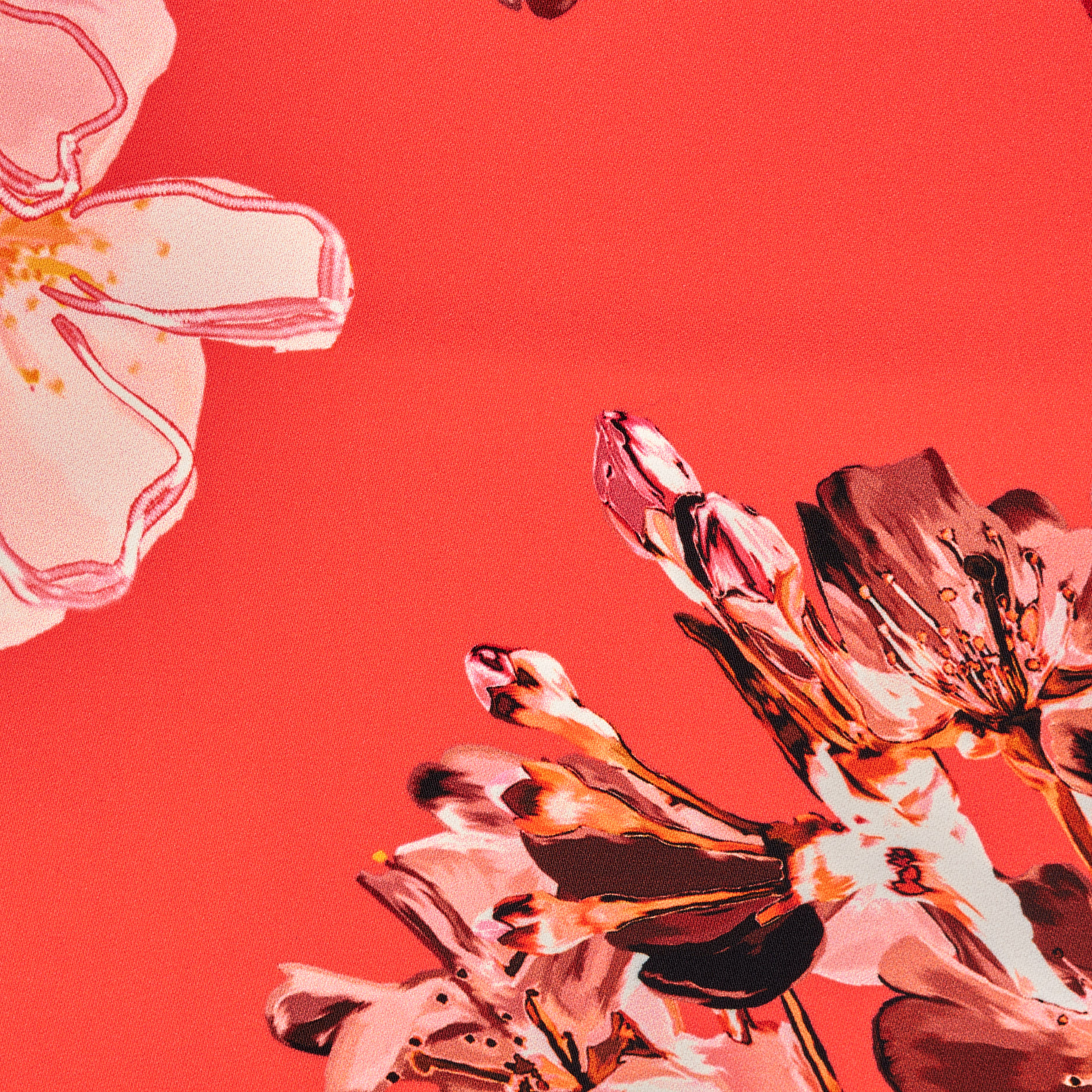 CRÊPE, PRINTED, CORAL (F000042607) - Texture