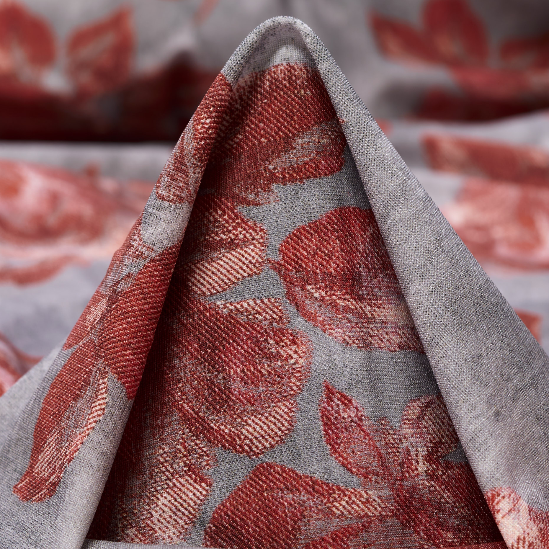 Techno Jersey, Stampato, Alta Elasticità, Chiseled Stone&Deep Sea Coral (F000041309)