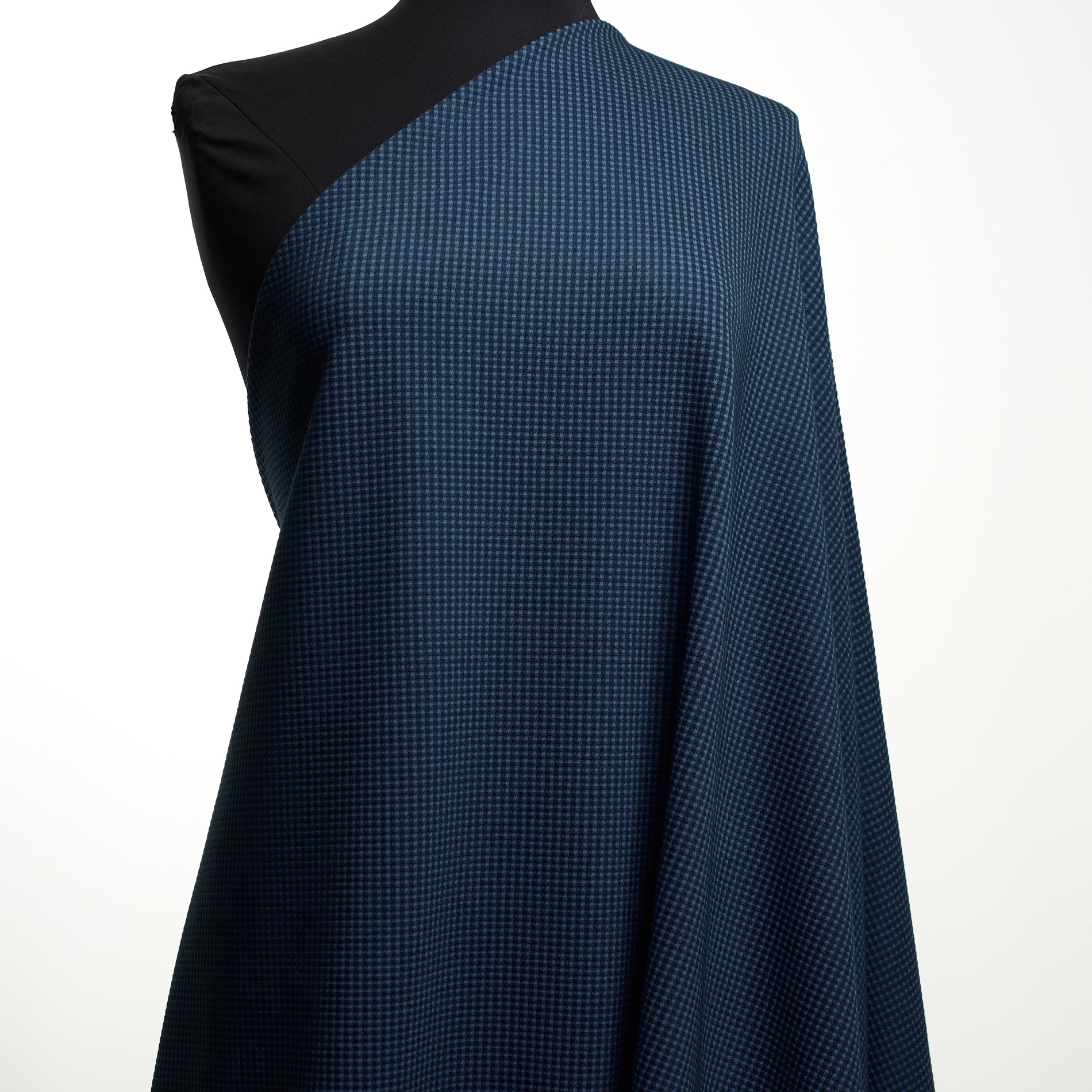 Jersey, Jacquard, Quadro, Denim Blue (F000032194) - Manichino