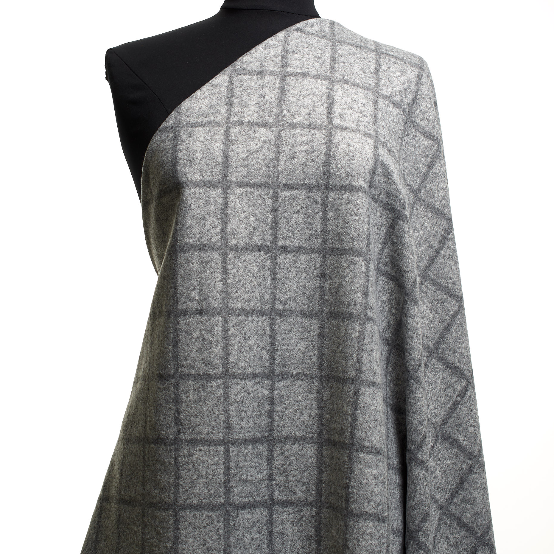 JERSEY, WOOL BLEND, BRUSHED, NIMBUS CLOUD&WEATHERVANE (F000044419) - Mannequin