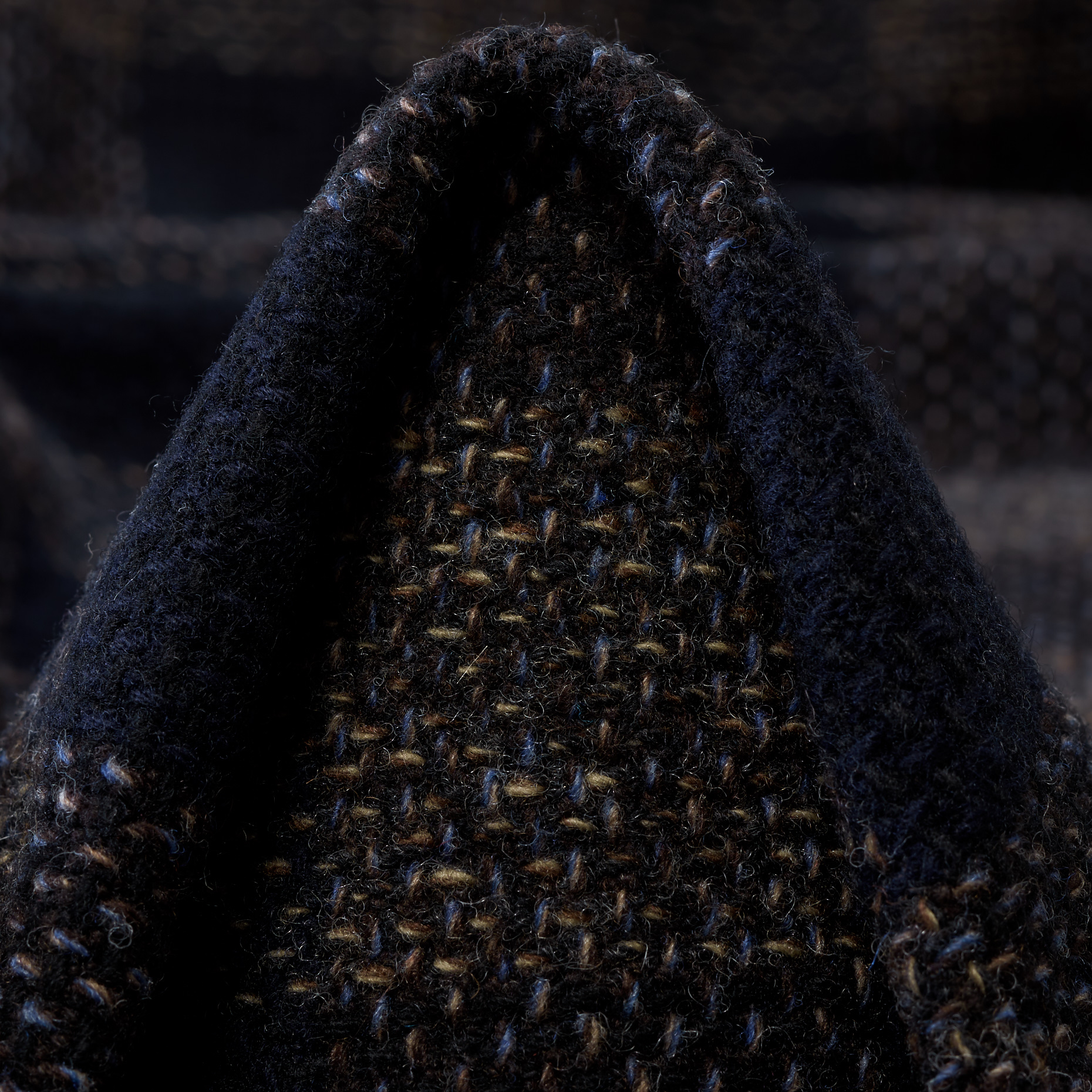 Wełna zgrzebna, Kratka, Coffee Quartz (F000048131)