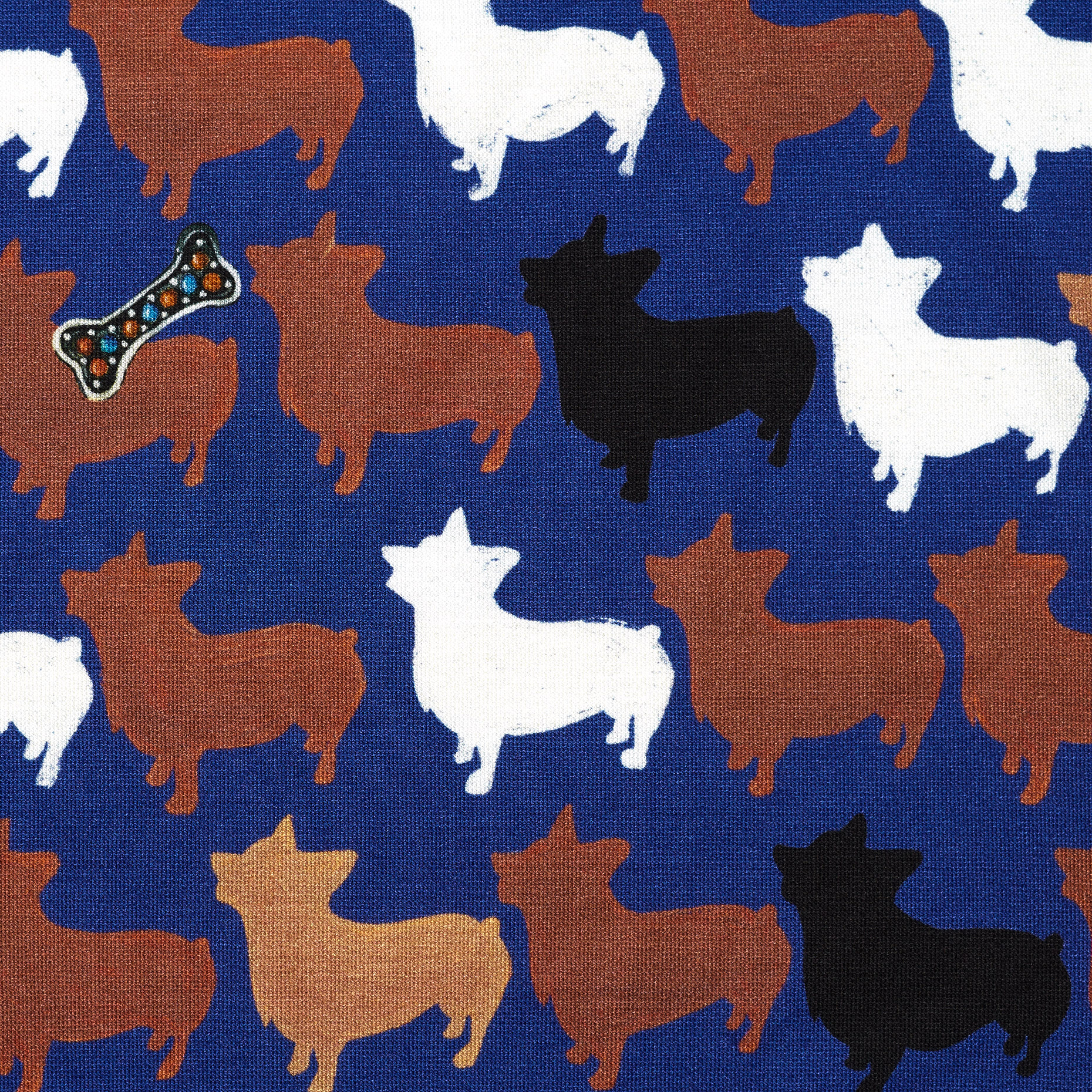 JERSEY, VISCOSE, PRINTED, ULTRAMARINE (F000038090) - Texture