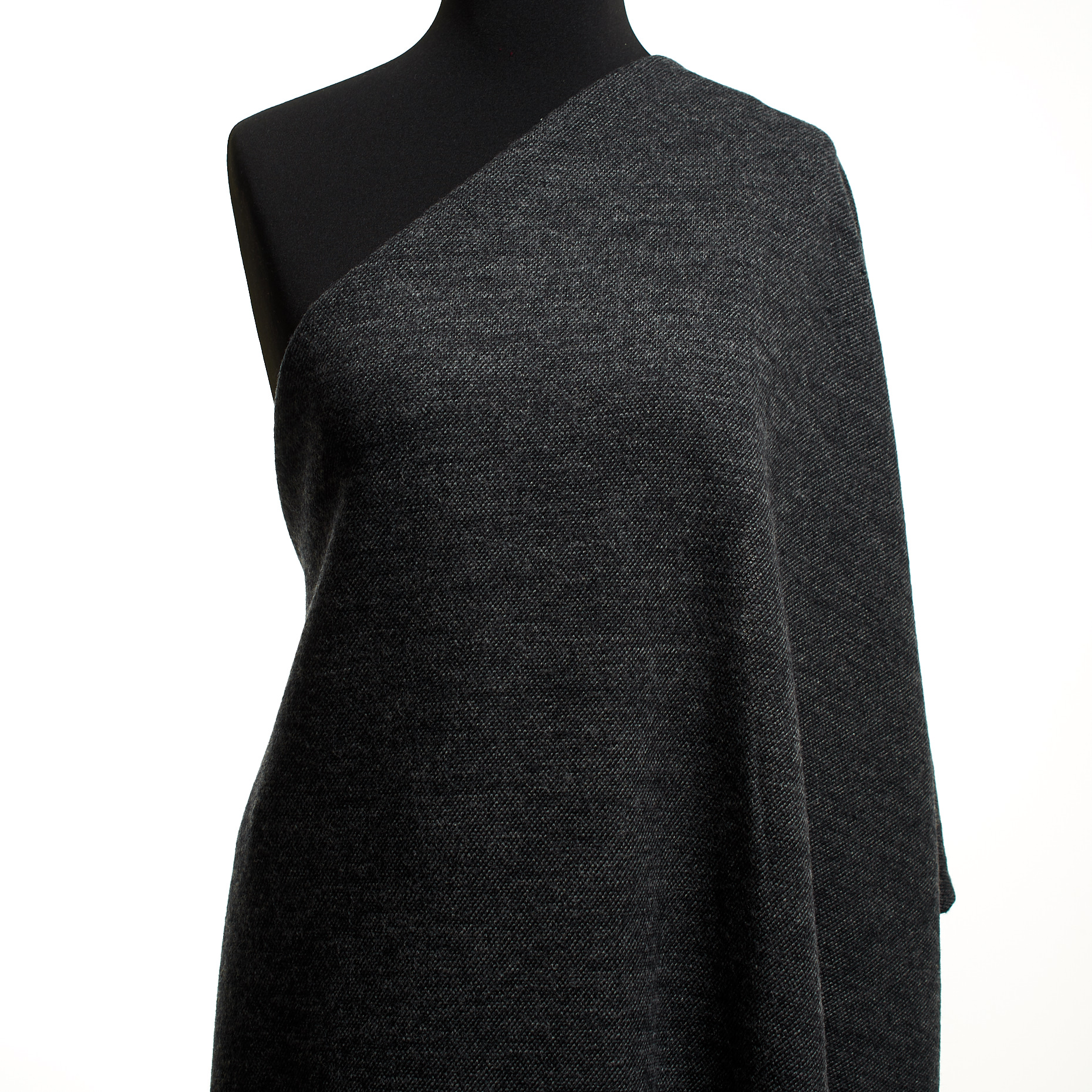 JERSEY, WOOL, MELANGE, BLACK SAND (F000010258) - Mannequin