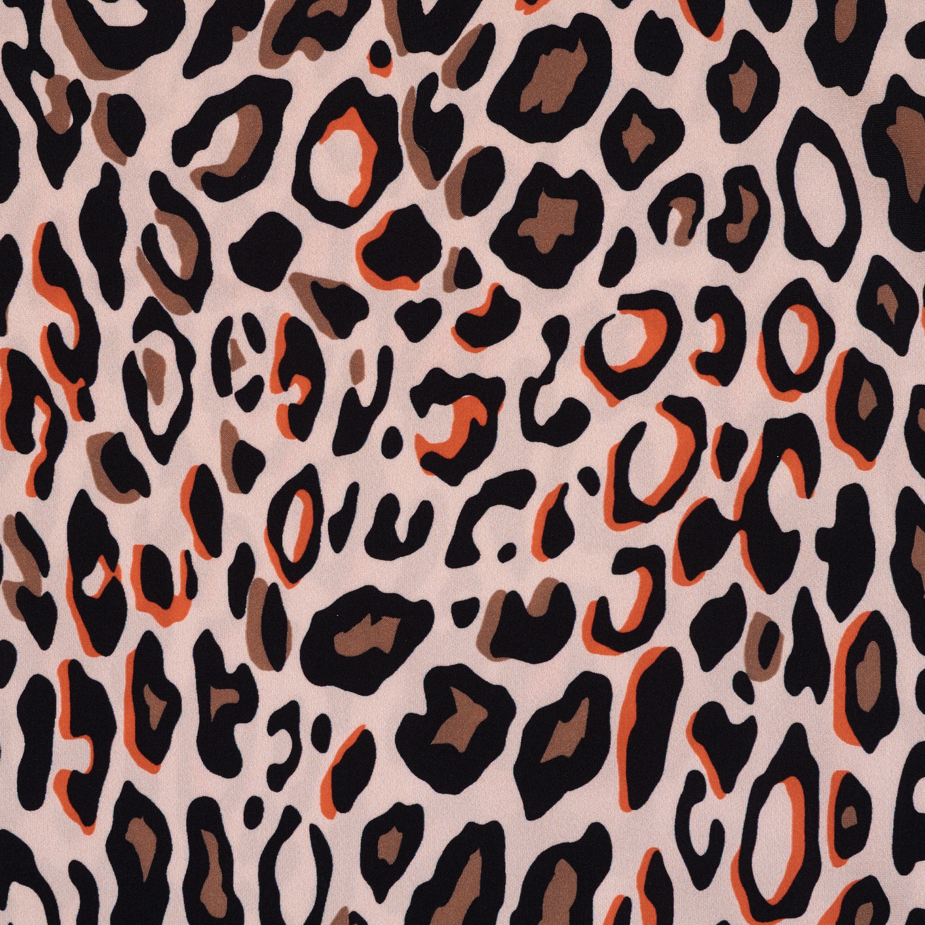 TECHNO JERSEY, PRINTED, HIGH ELASTICITY, PEACH WHIP&RAVEN BLACK (F000041313) - Texture