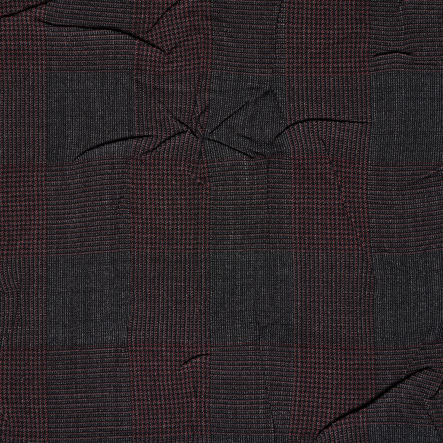 CRASH, VIRGIN WOOL, CHECK, STEEL GRAY&BAROQUE ROSE (T0000762) - Texture