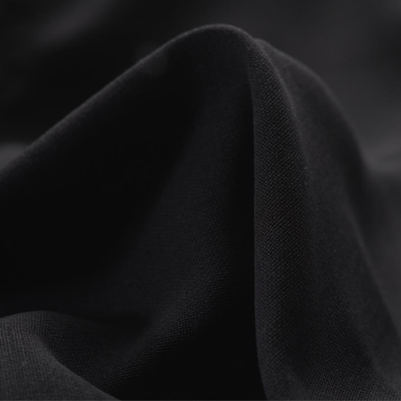 CRÊPE, VIRGIN WOOL, ELASTIC, JET BLACK (F000027294)