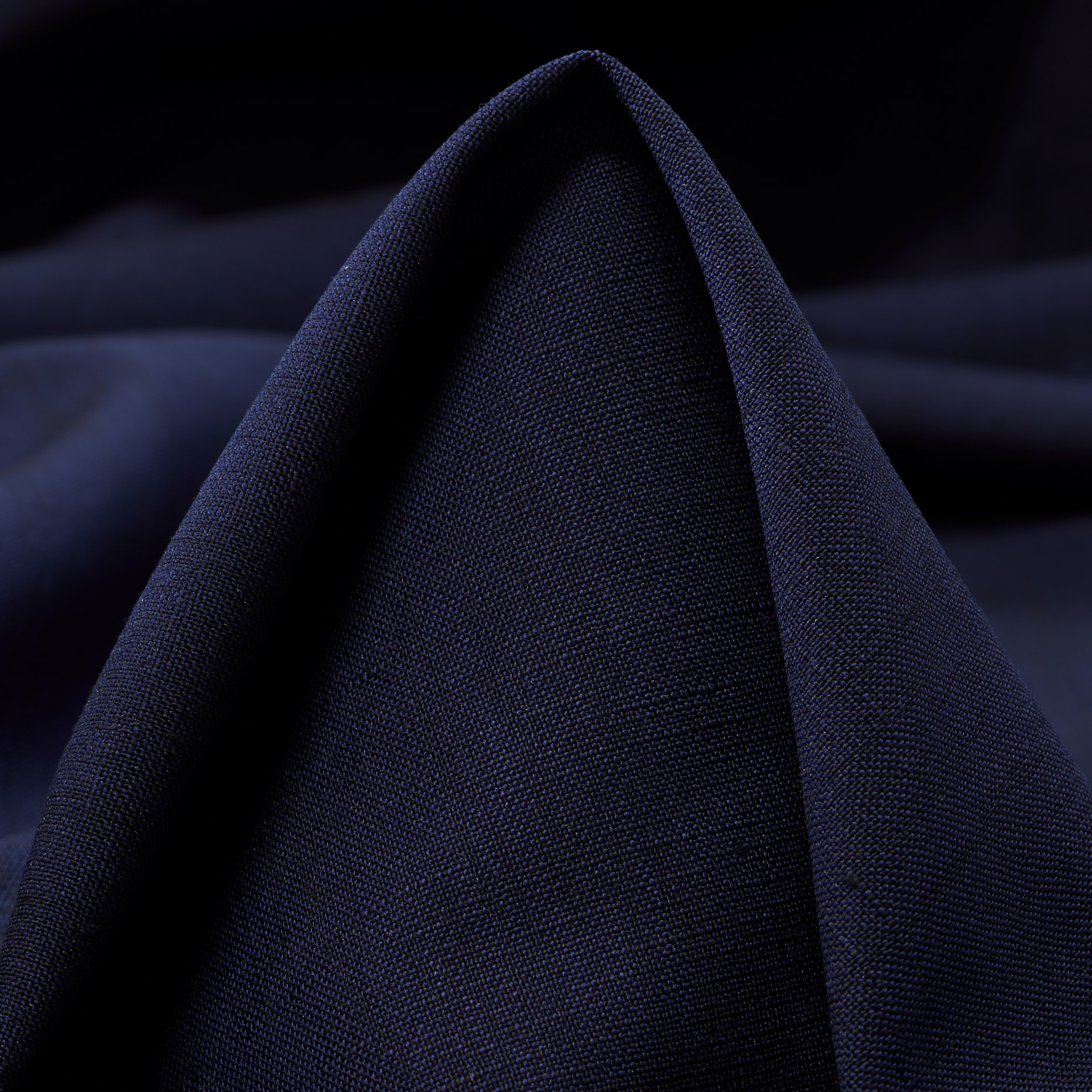 FINE WOOL, LINEN, STRIPES, MIDNIGHT BLUE (F000029825)