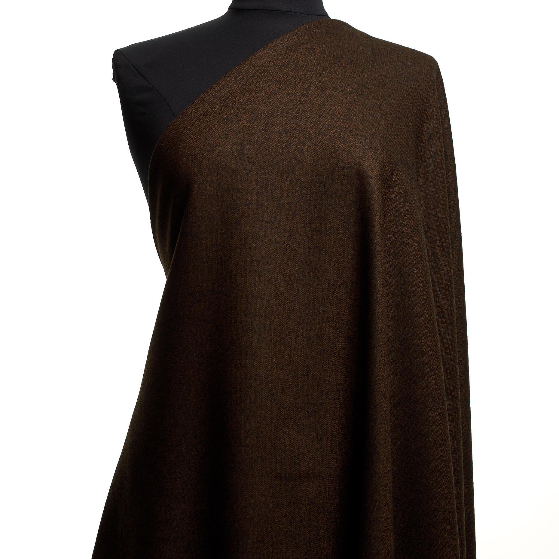 WOOL, VISCOSE BLEND, HERRINGBONE, TIRAMISU&RAVEN BLACK (F000044406) - Mannequin
